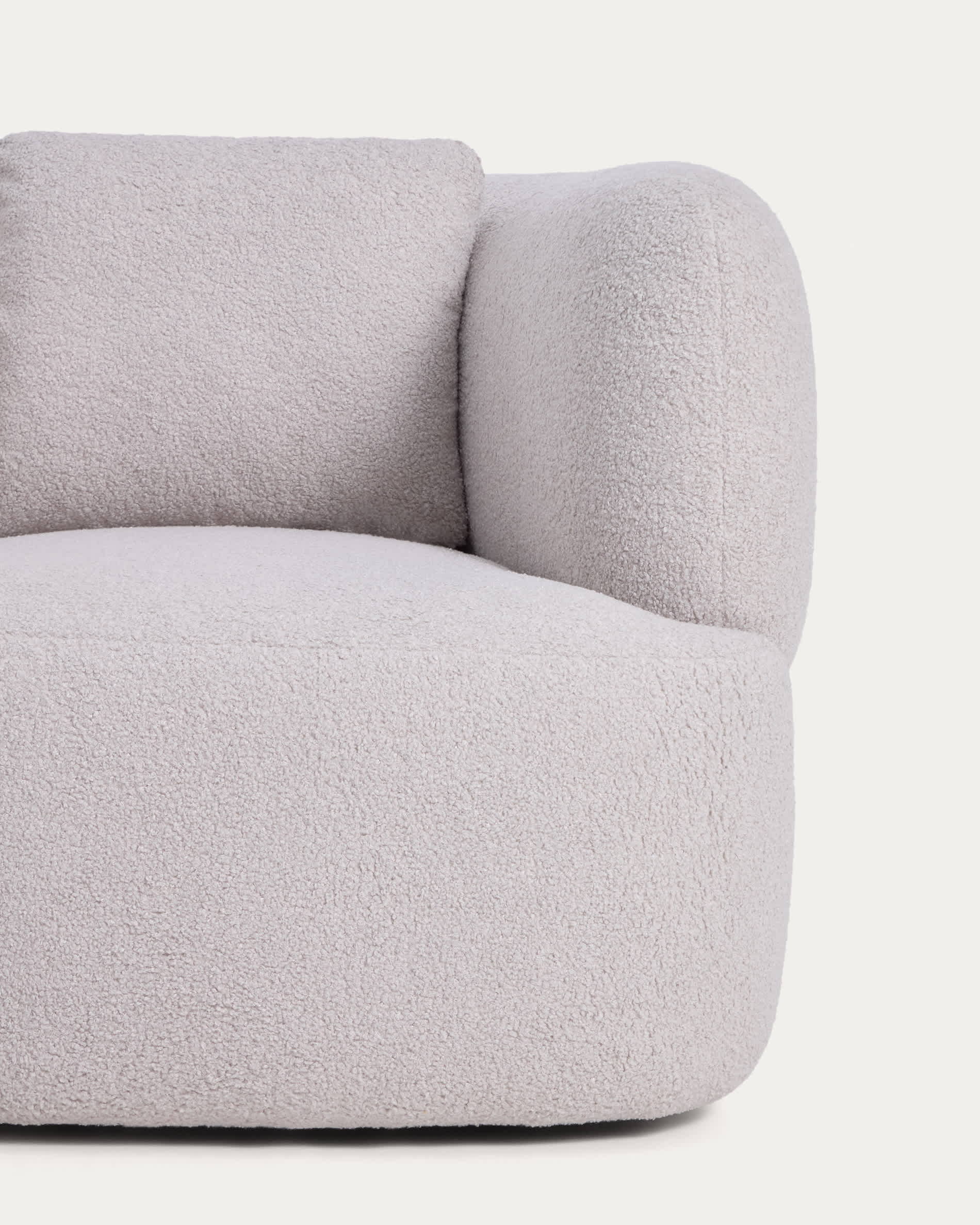 Martina grey bouclé armchair with cushion FSC Mix Credit