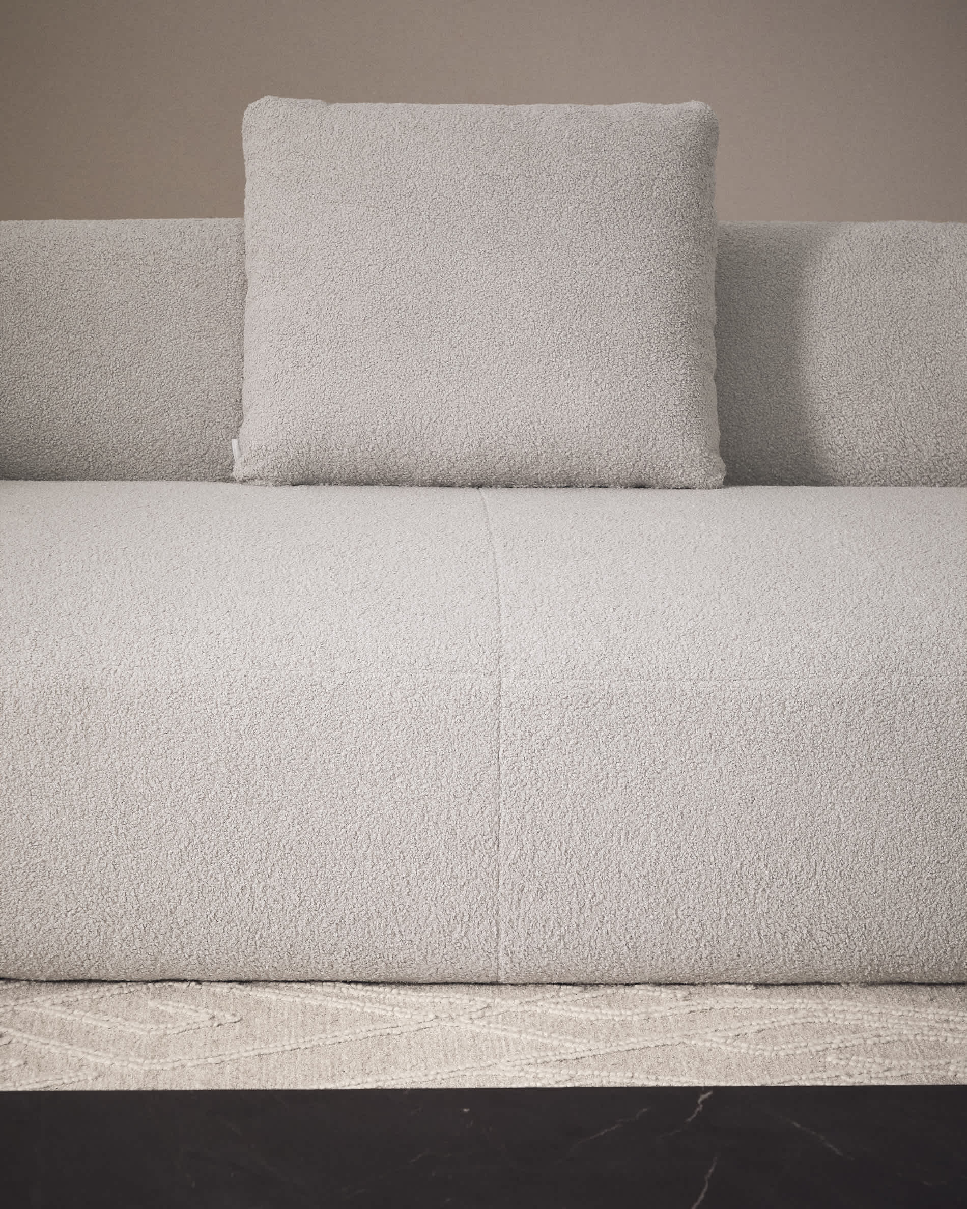 Martina grey bouclé cushion 60 x 52 cm