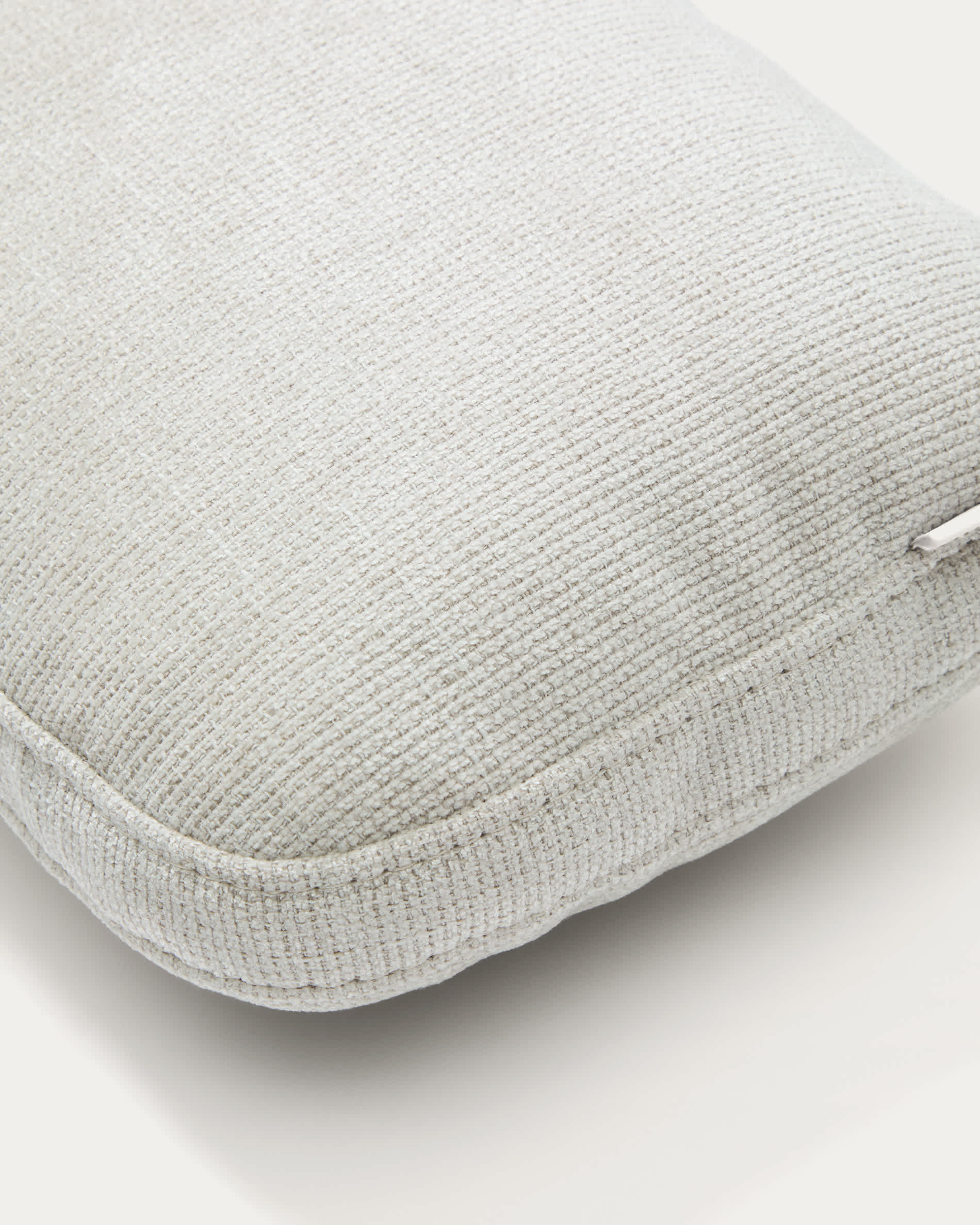 Nuala pearl-coloured chenille cushion 24 x 72cm