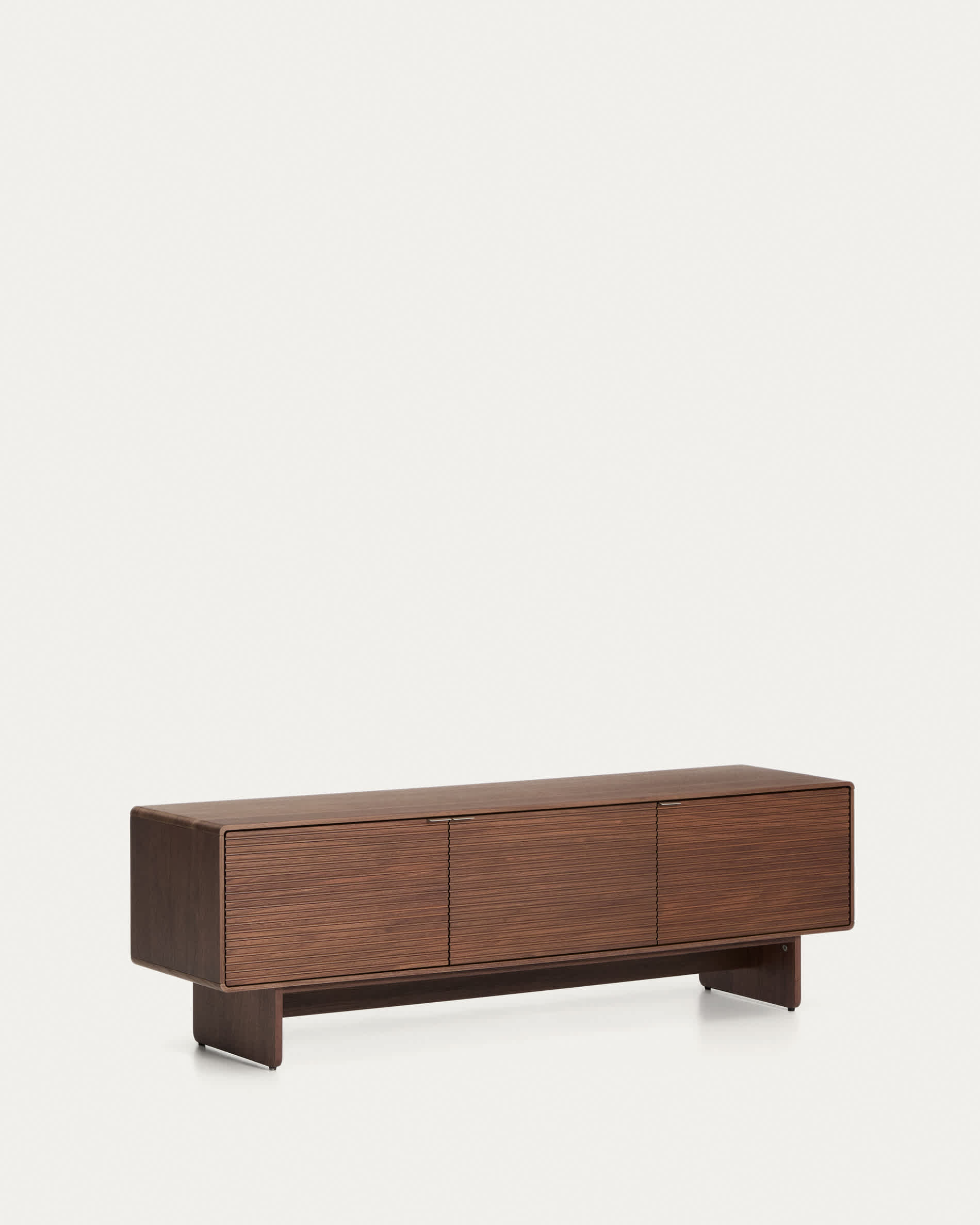 Norlen 3-door TV stand in walnut veneer FSC Mix Credit 150 x 46 cm