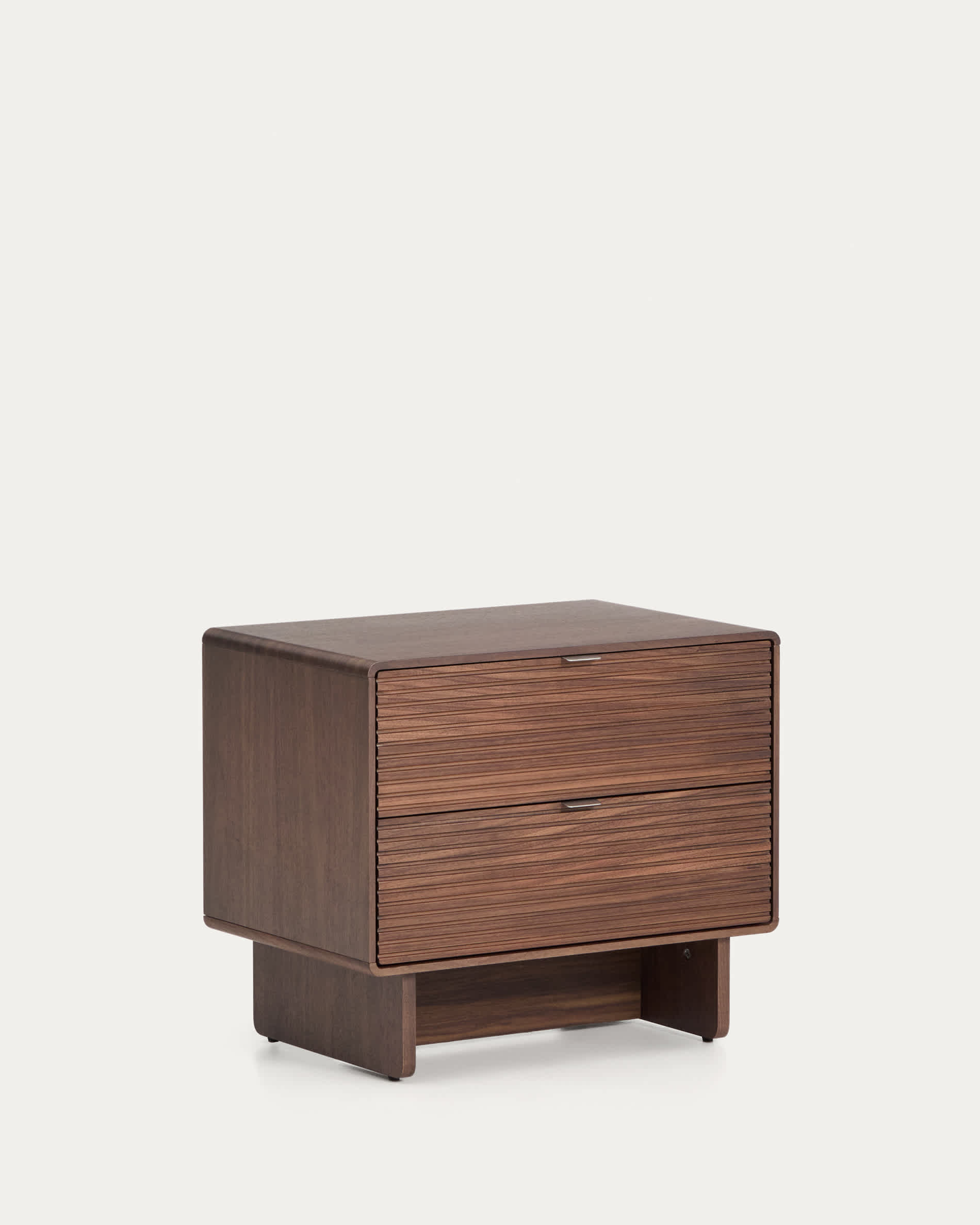 Norlen 2-drawer bedside table in walnut veneer FSC Mix Credit 60 x 52 cm