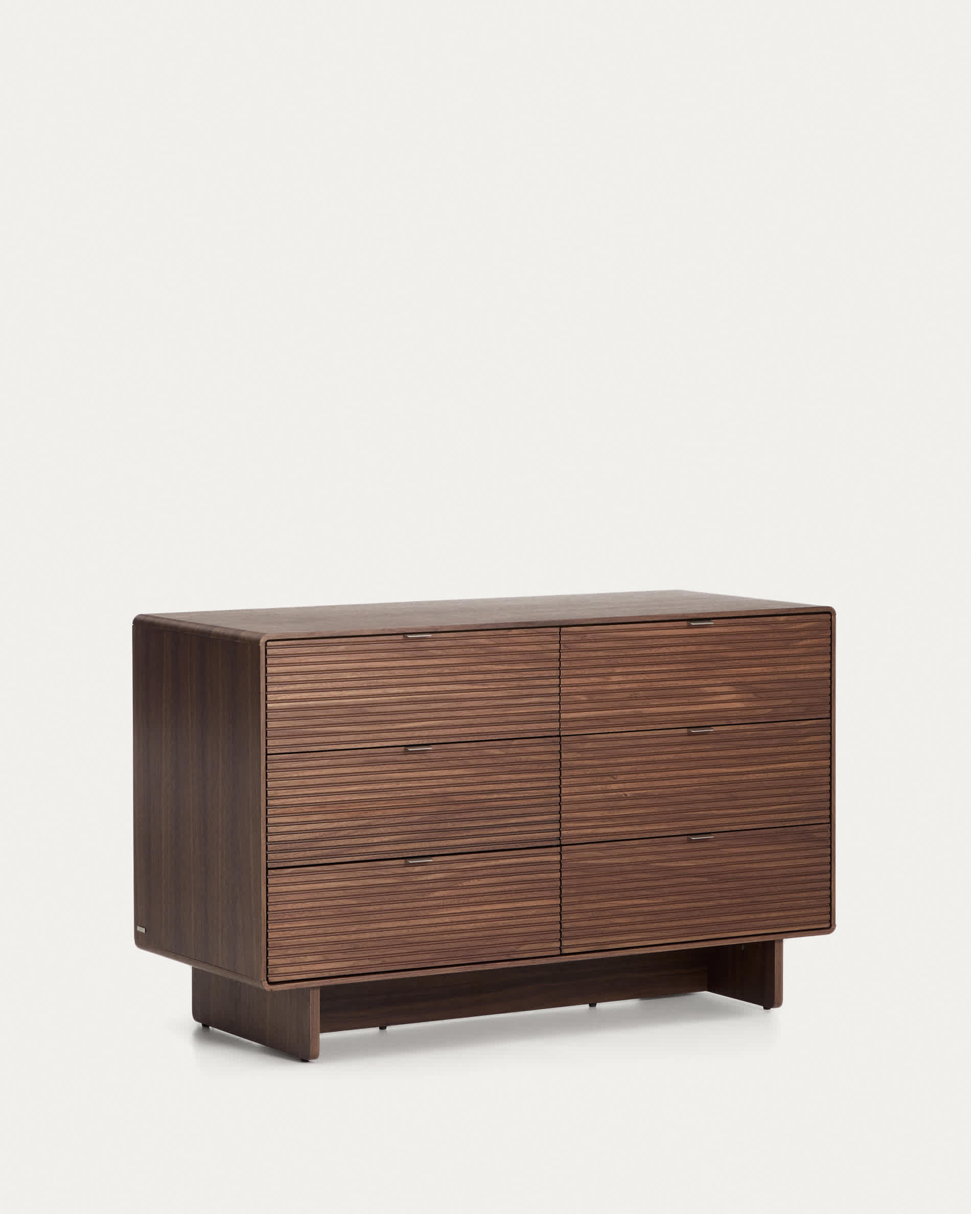 Norlen 6-drawer chest of drawers in walnut veneer FSC Mix Credit 120 x 75 cm