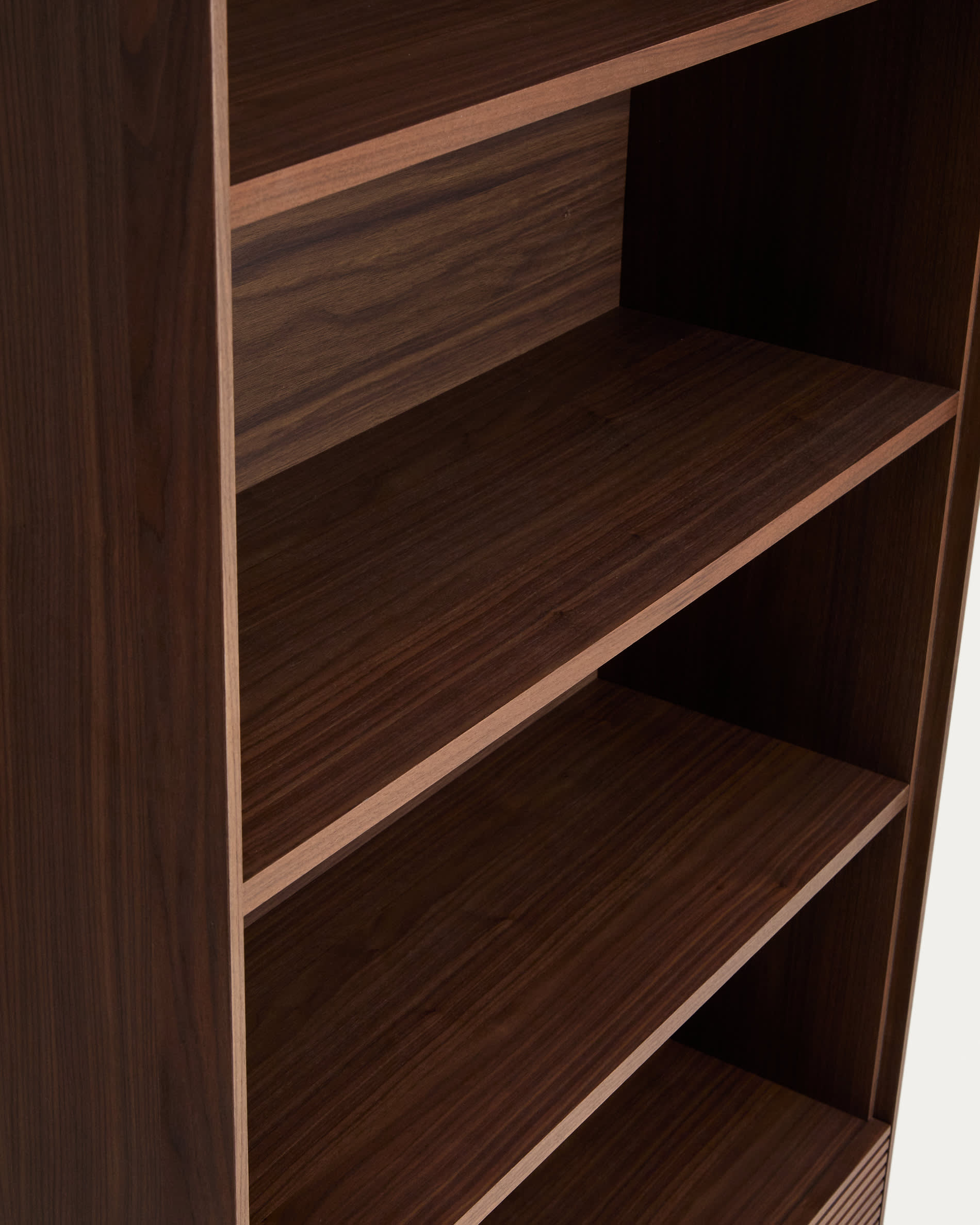 Norlen shelving unit in walnut veneer FSC Mix Credit 90 x 190 cm