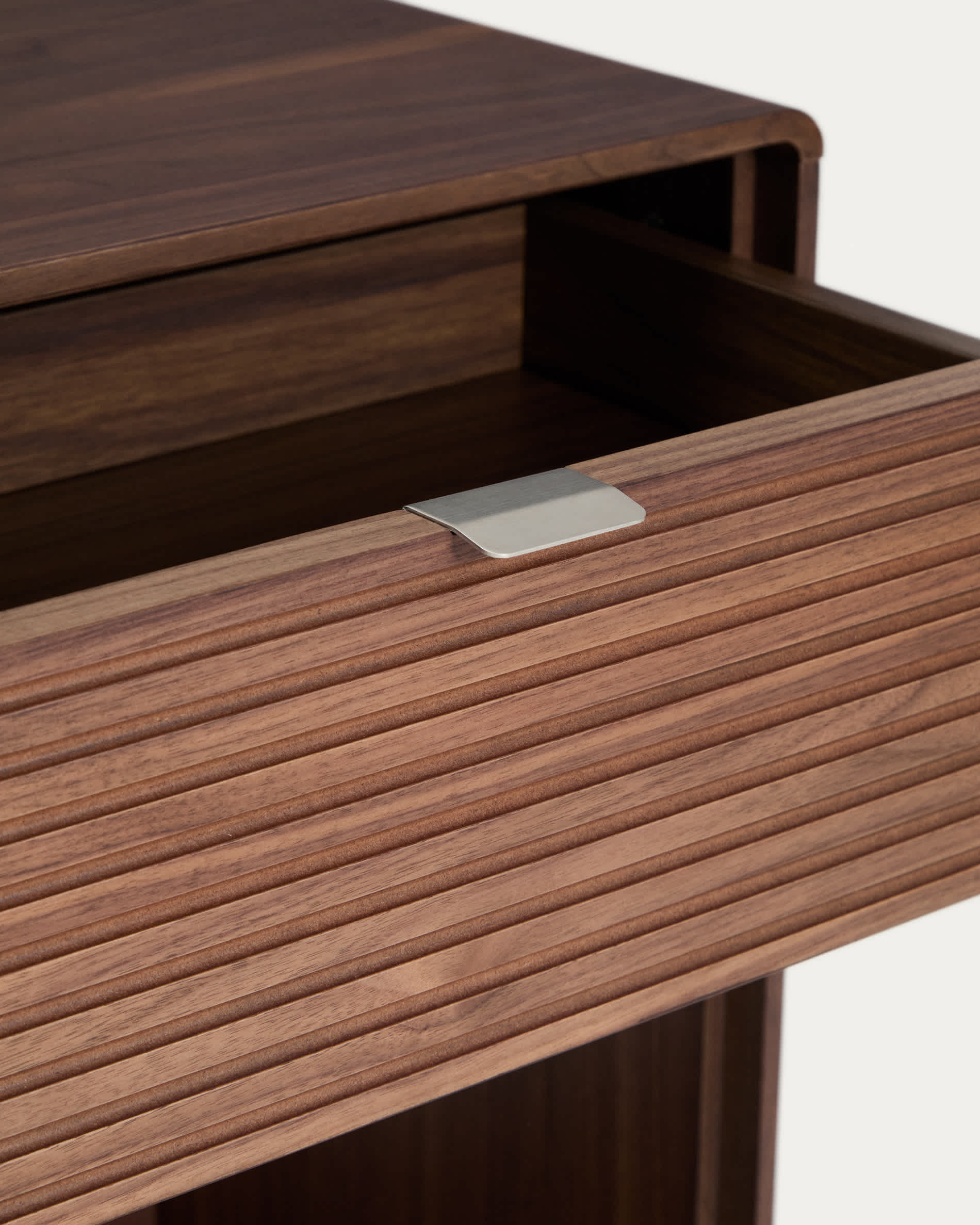 Norlen console with drawer and shelf in walnut veneer FSC Mix Credit 60 x 81 cm