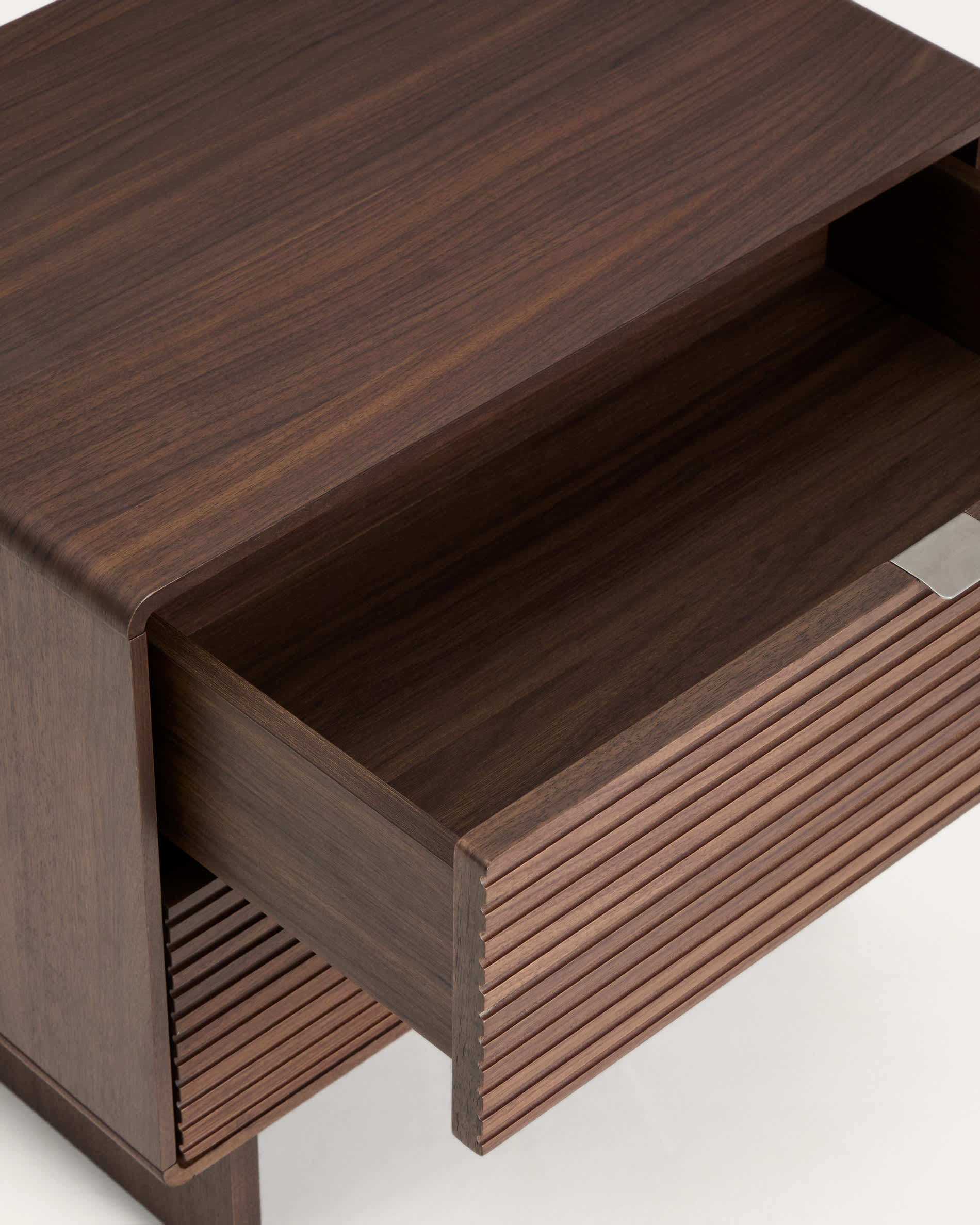 Norlen 2-drawer bedside table in walnut veneer FSC Mix Credit 60 x 52 cm