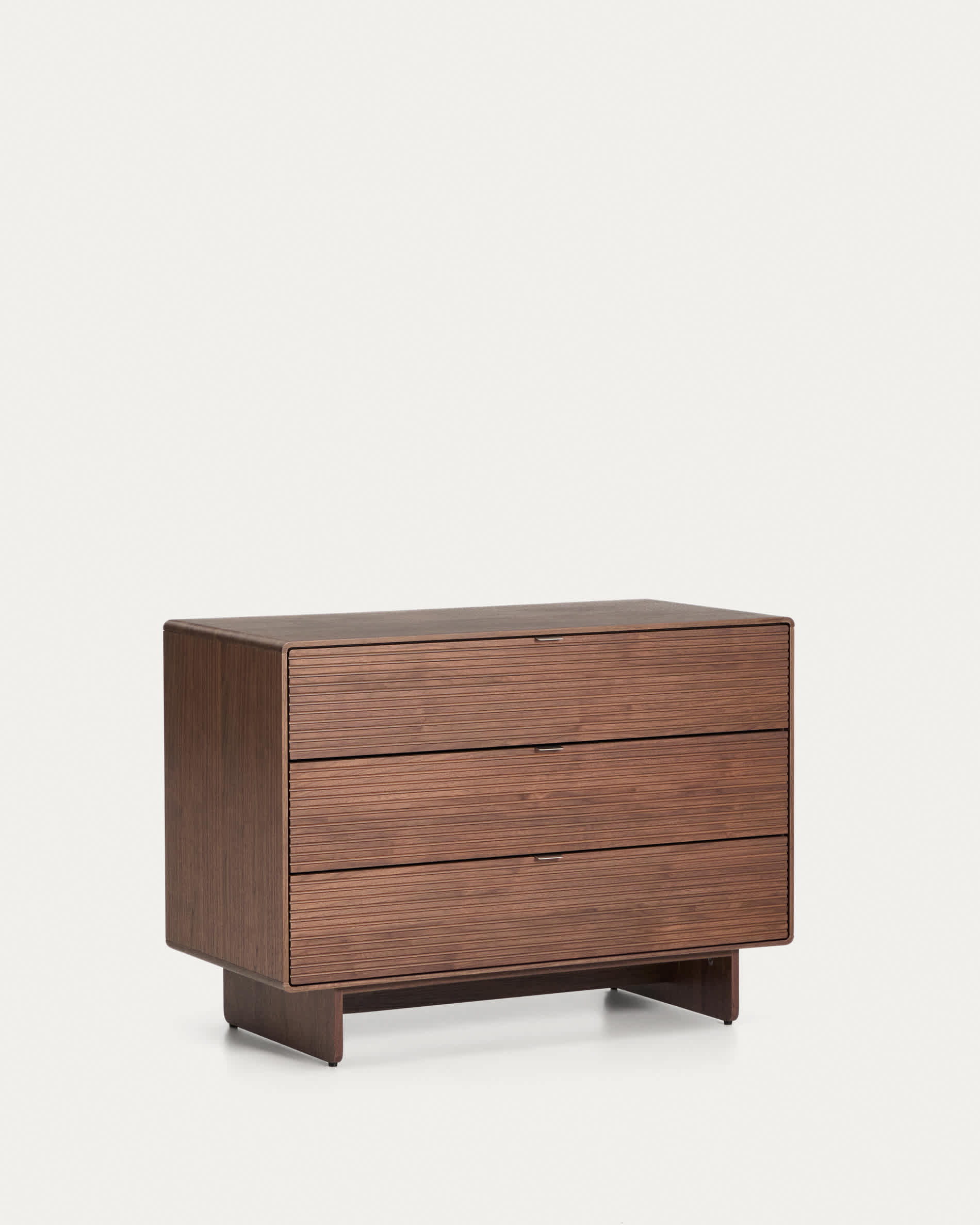 Norlen 3-drawer chest of drawers in walnut veneer FSC Mix Credit 101 x 75 cm