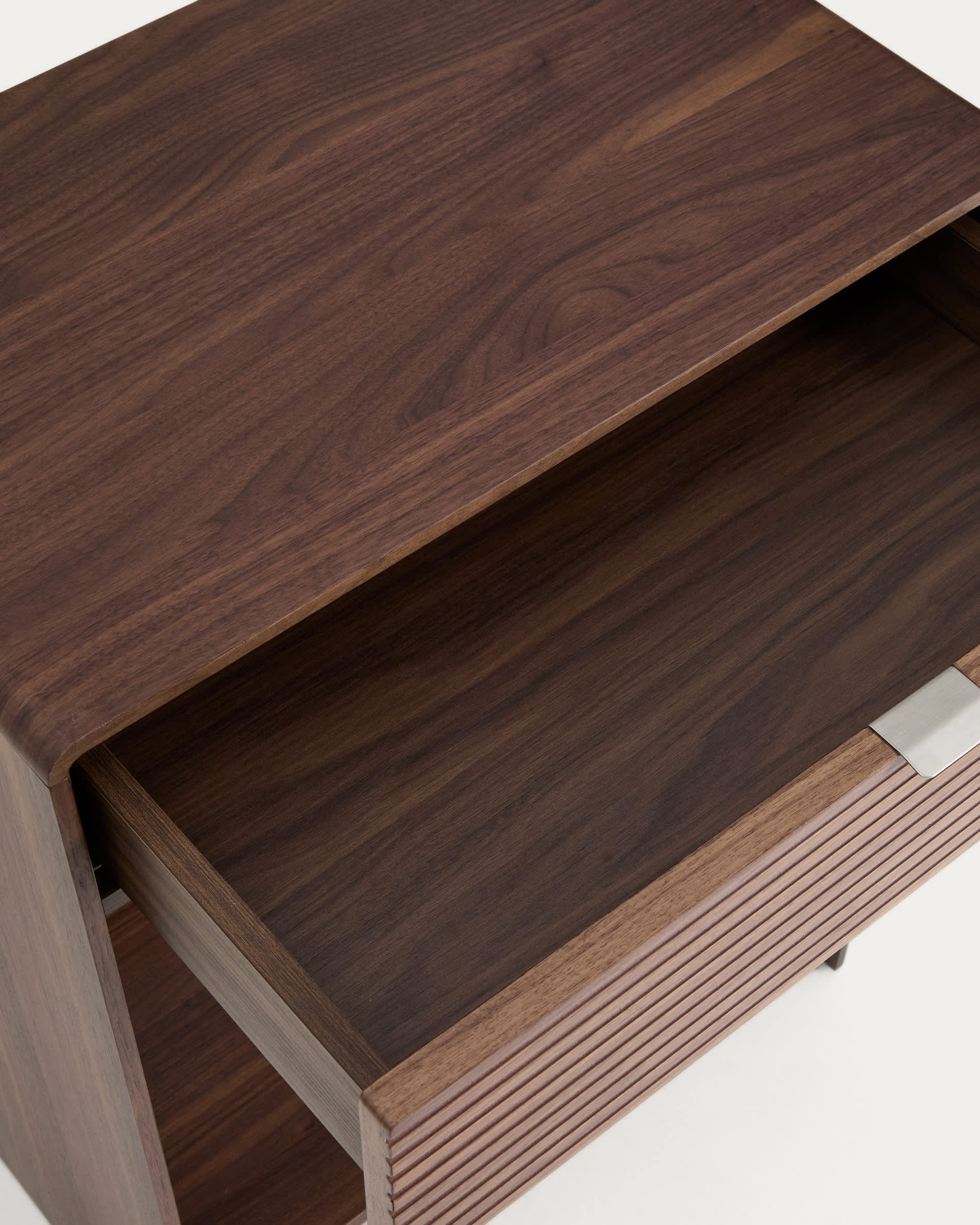 Norlen console with drawer and shelf in walnut veneer FSC Mix Credit 60 x 81 cm