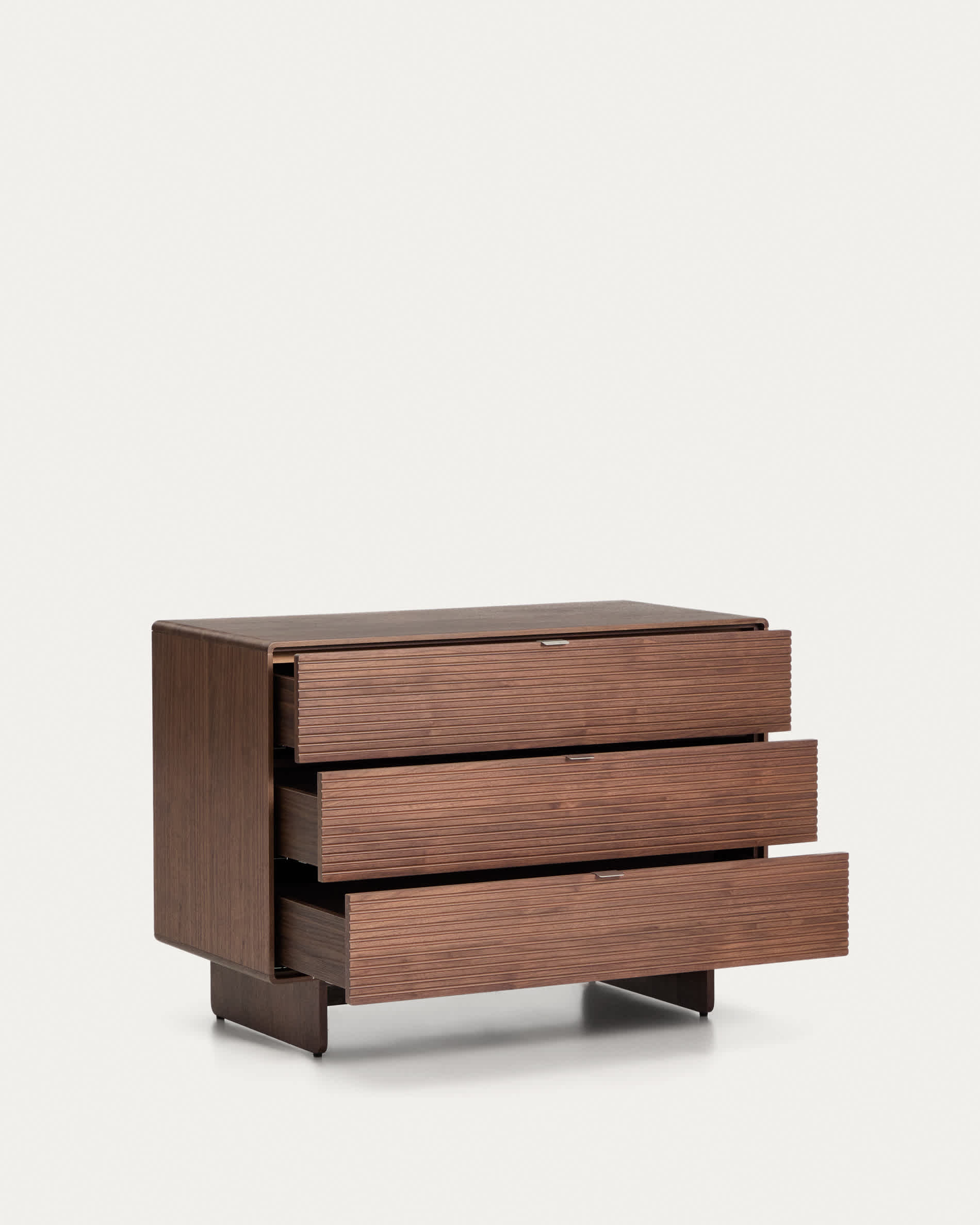 Norlen 3-drawer chest of drawers in walnut veneer FSC Mix Credit 101 x 75 cm