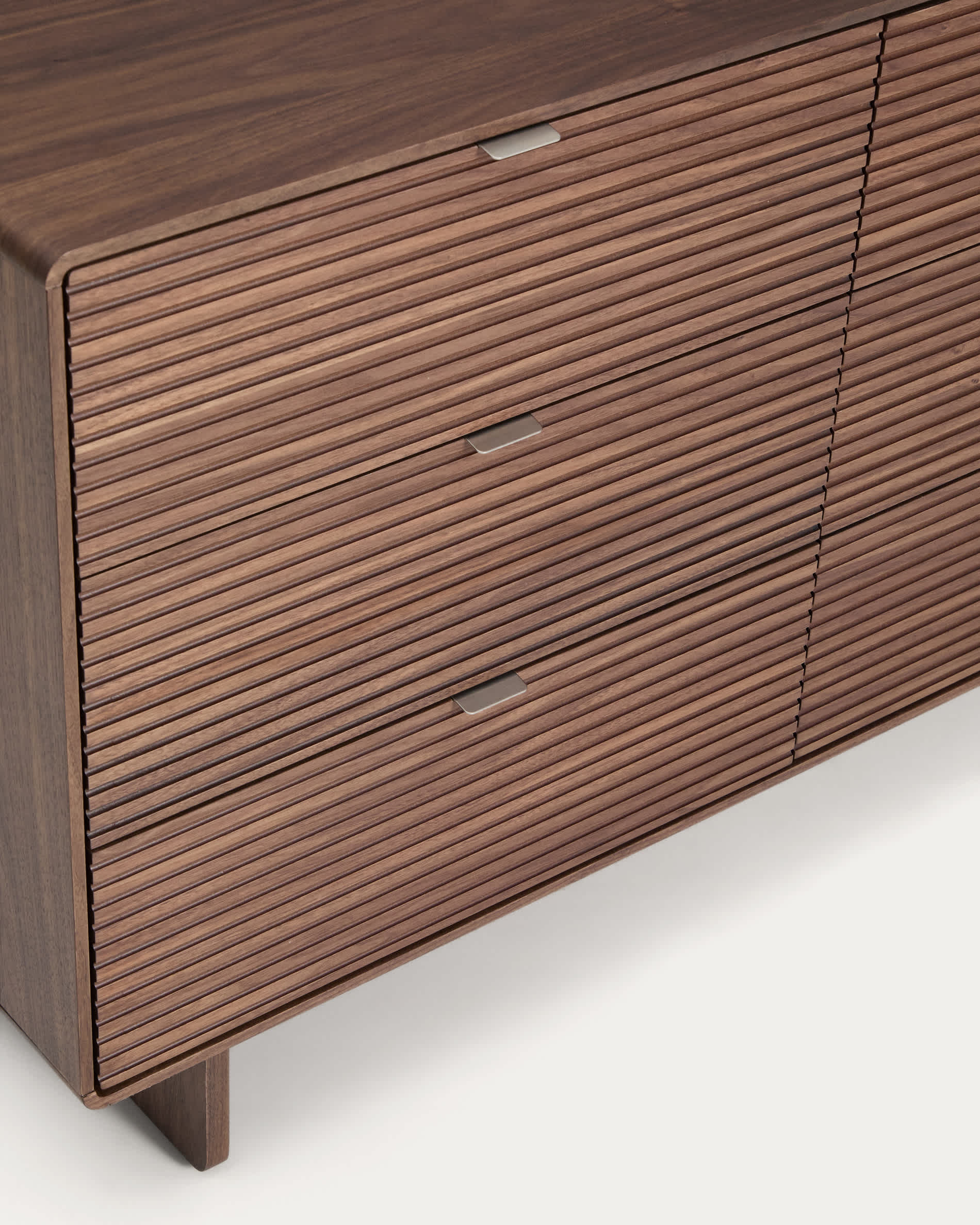 Norlen 6-drawer chest of drawers in walnut veneer FSC Mix Credit 120 x 75 cm