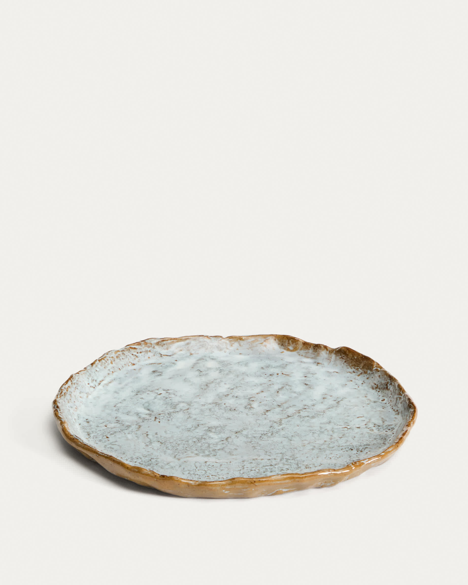 Alenia brown ceramic dinner plate