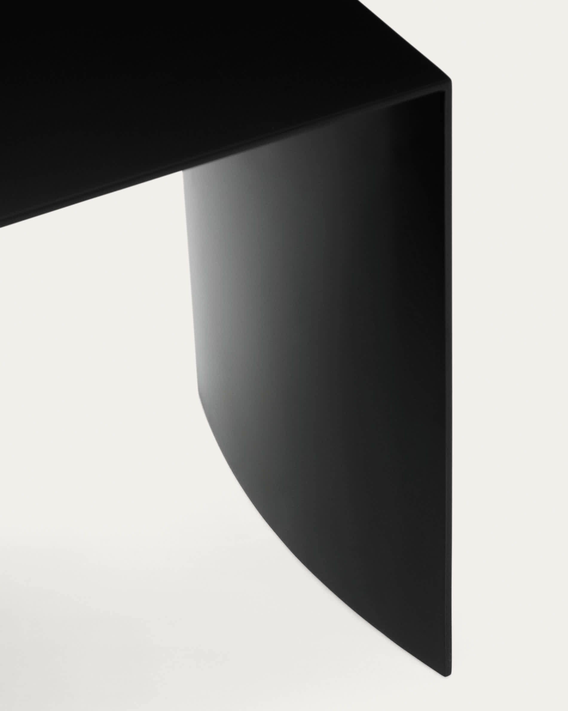 Litto black, lacquered MDF side table, 55 x 40 cm