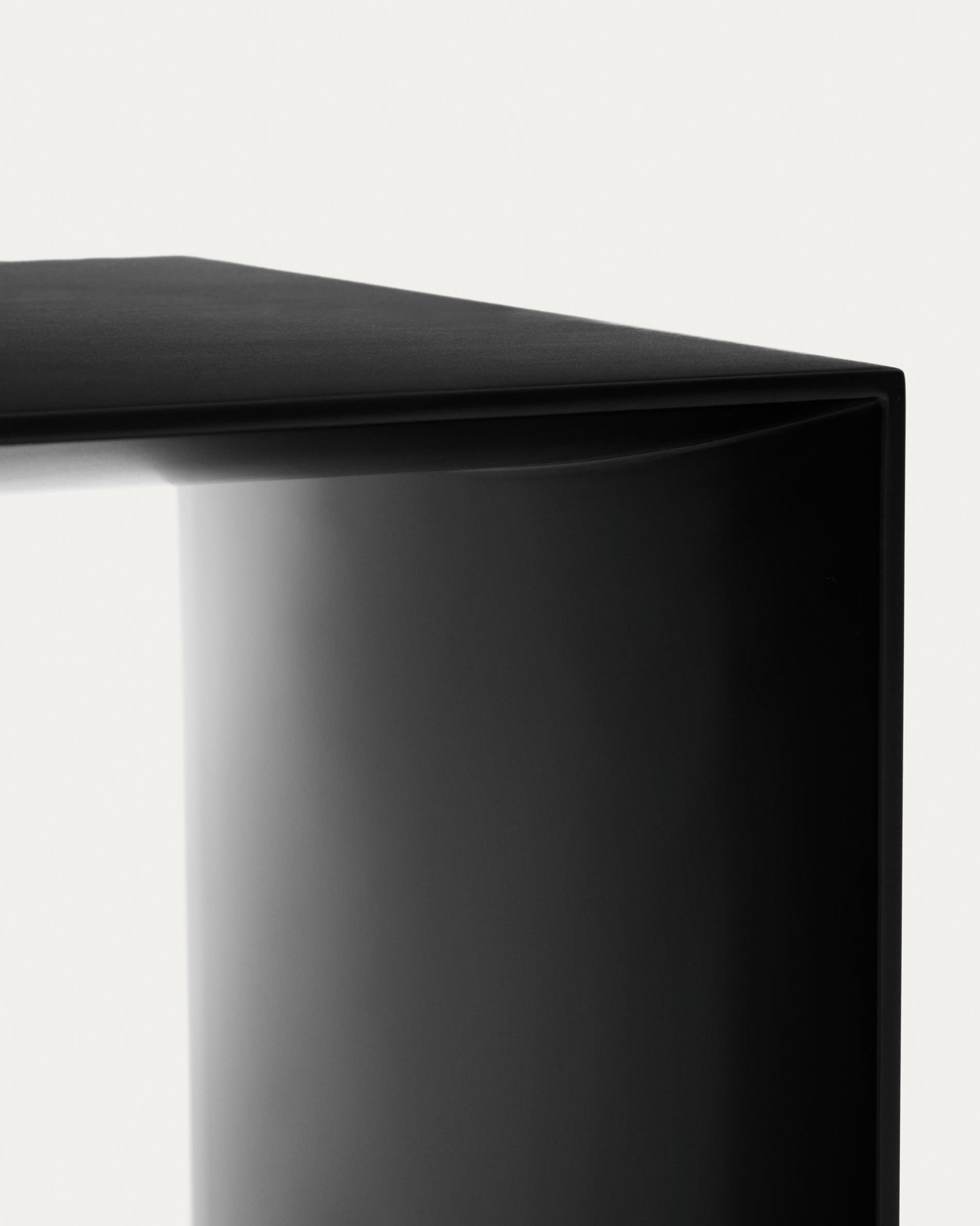 Litto black, lacquered MDF side table, 55 x 40 cm