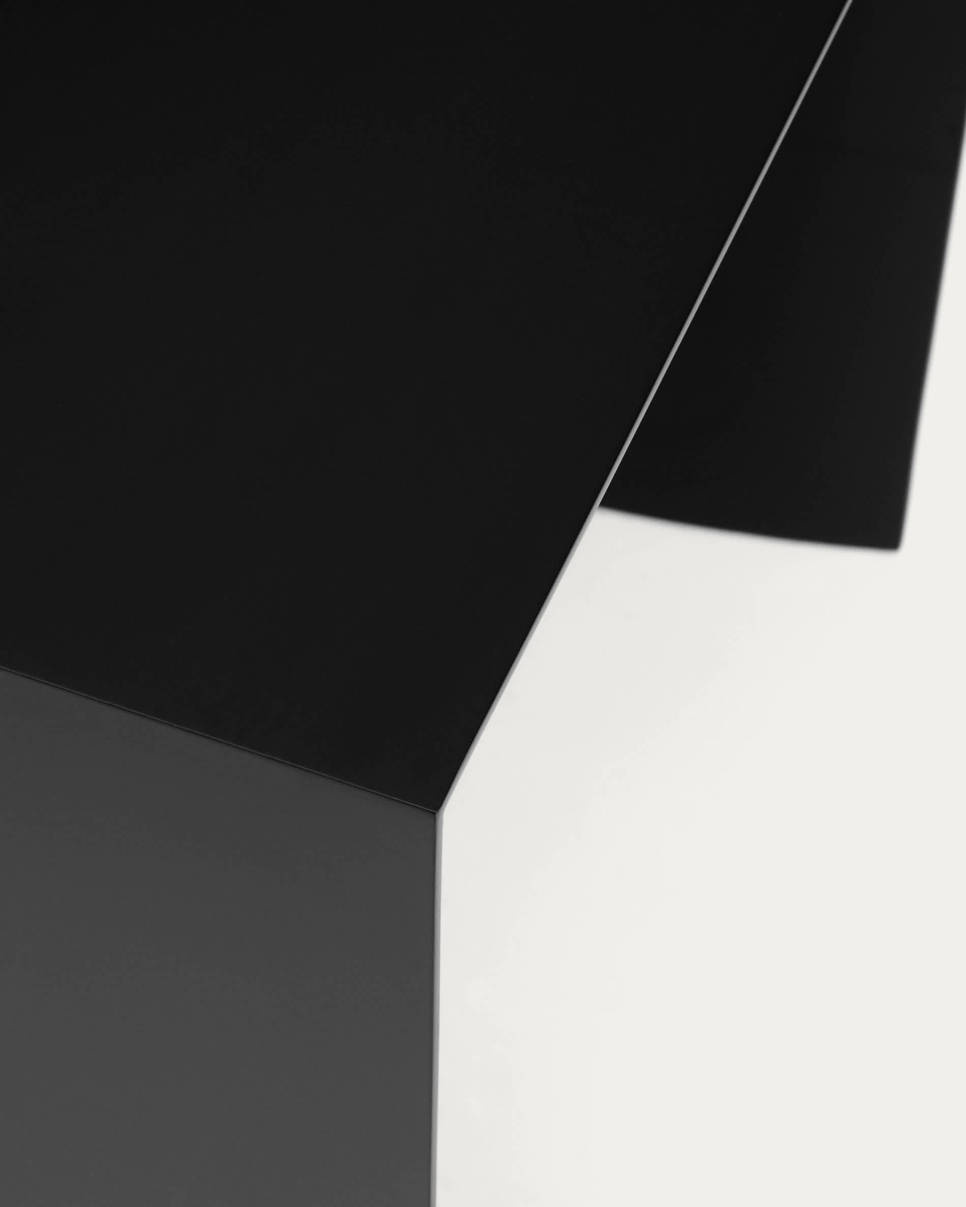 Litto black, lacquered MDF side table, 55 x 40 cm