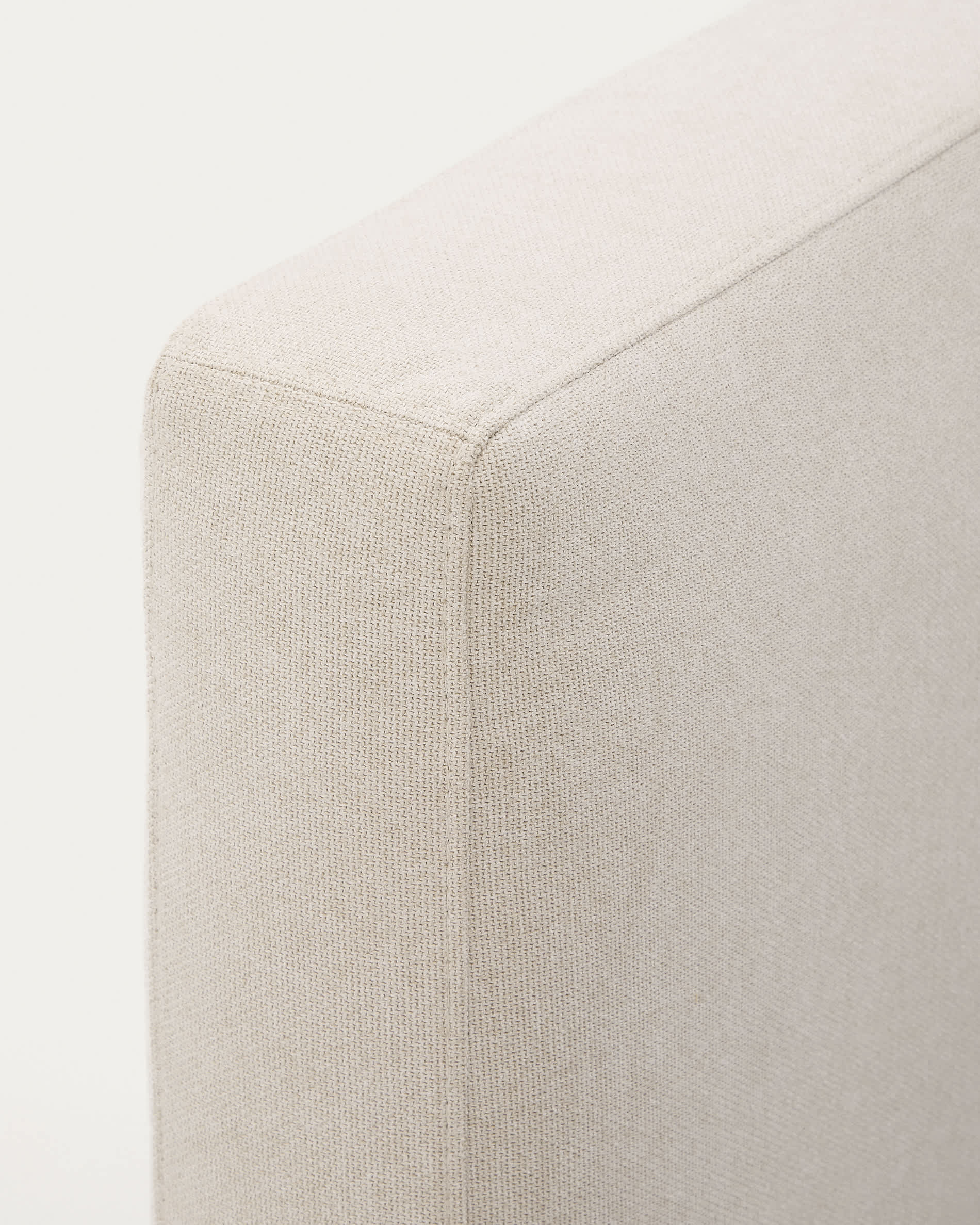 Ecru Blok bed with removable covers for 90 x 200 cm mattress FSC Mix Credit
