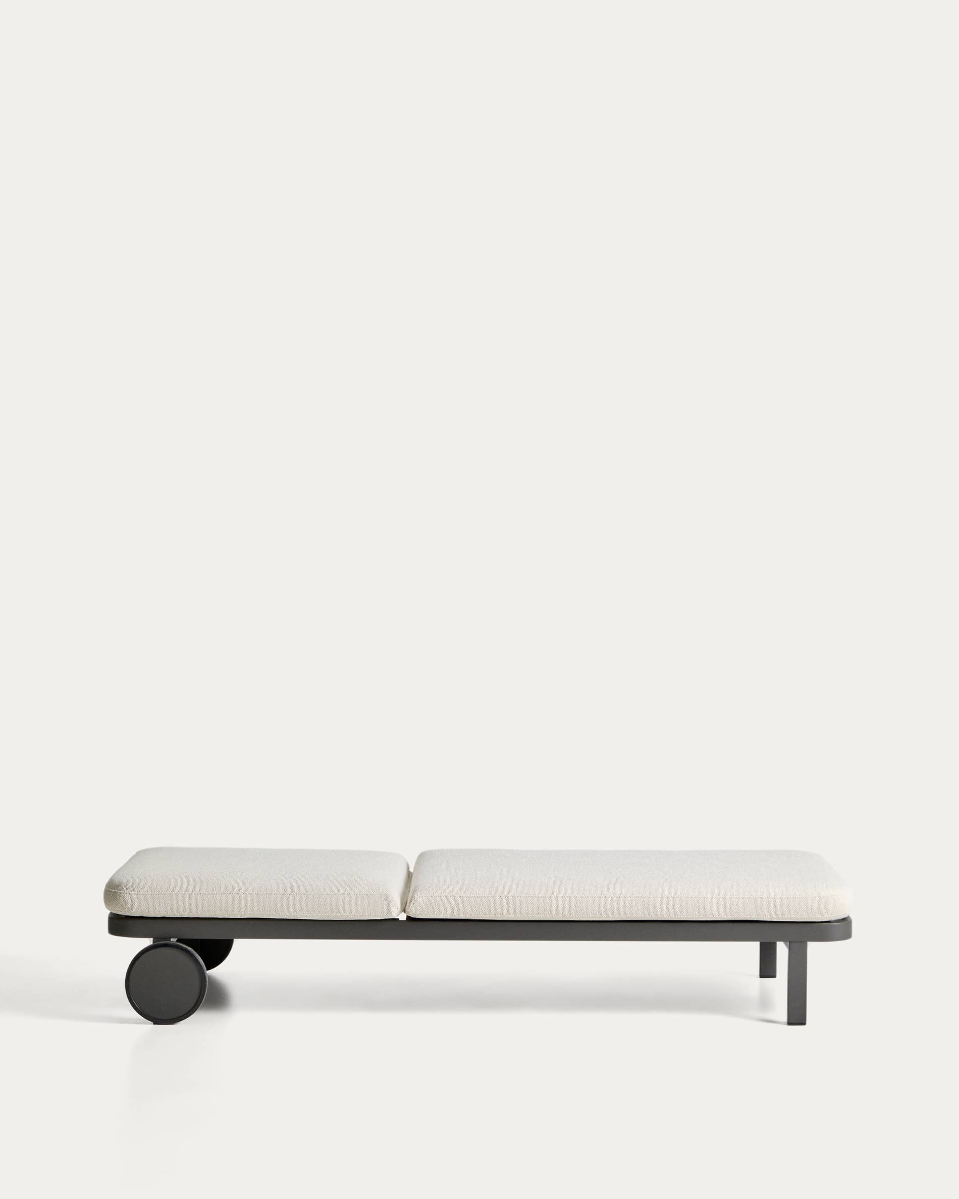 Kionia graphite aluminium sun lounger.