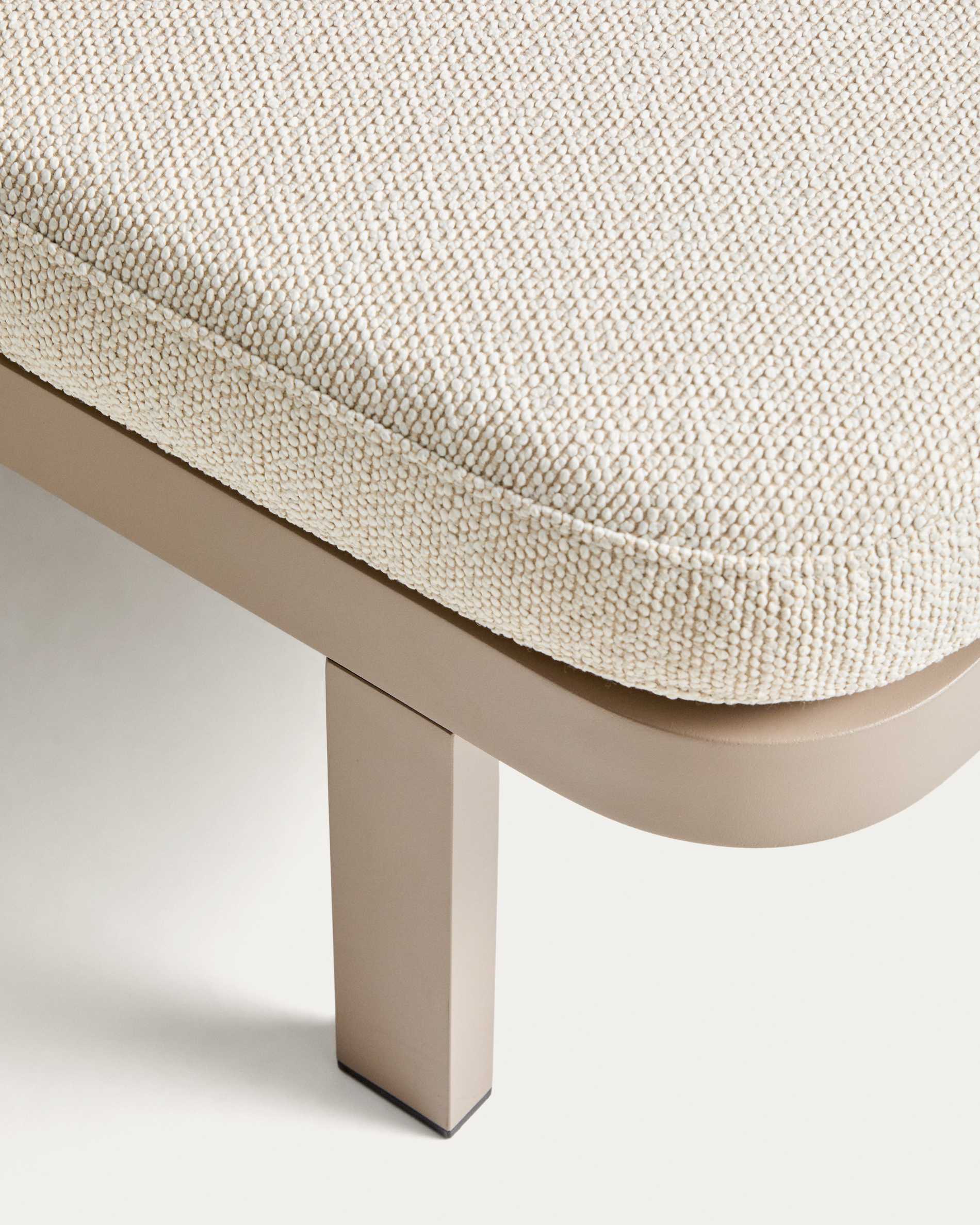 Kionia taupe aluminium sun lounger.