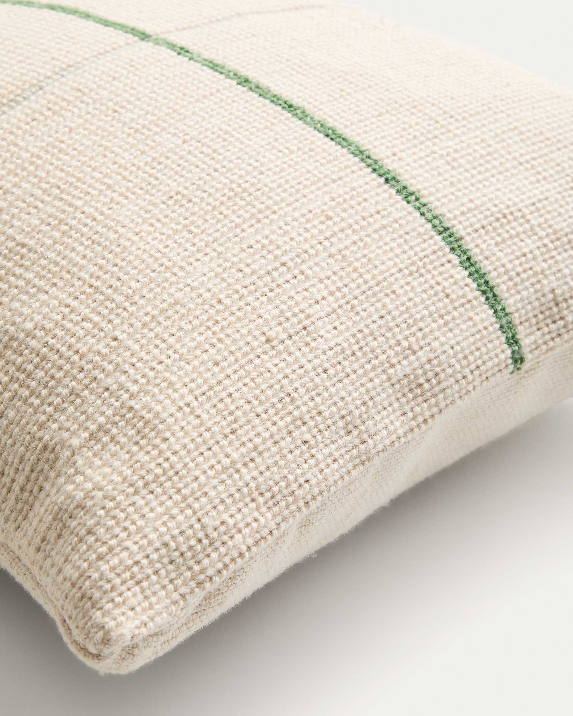 Atima green 100% PET jacquard cushion cover 45 x 45cm