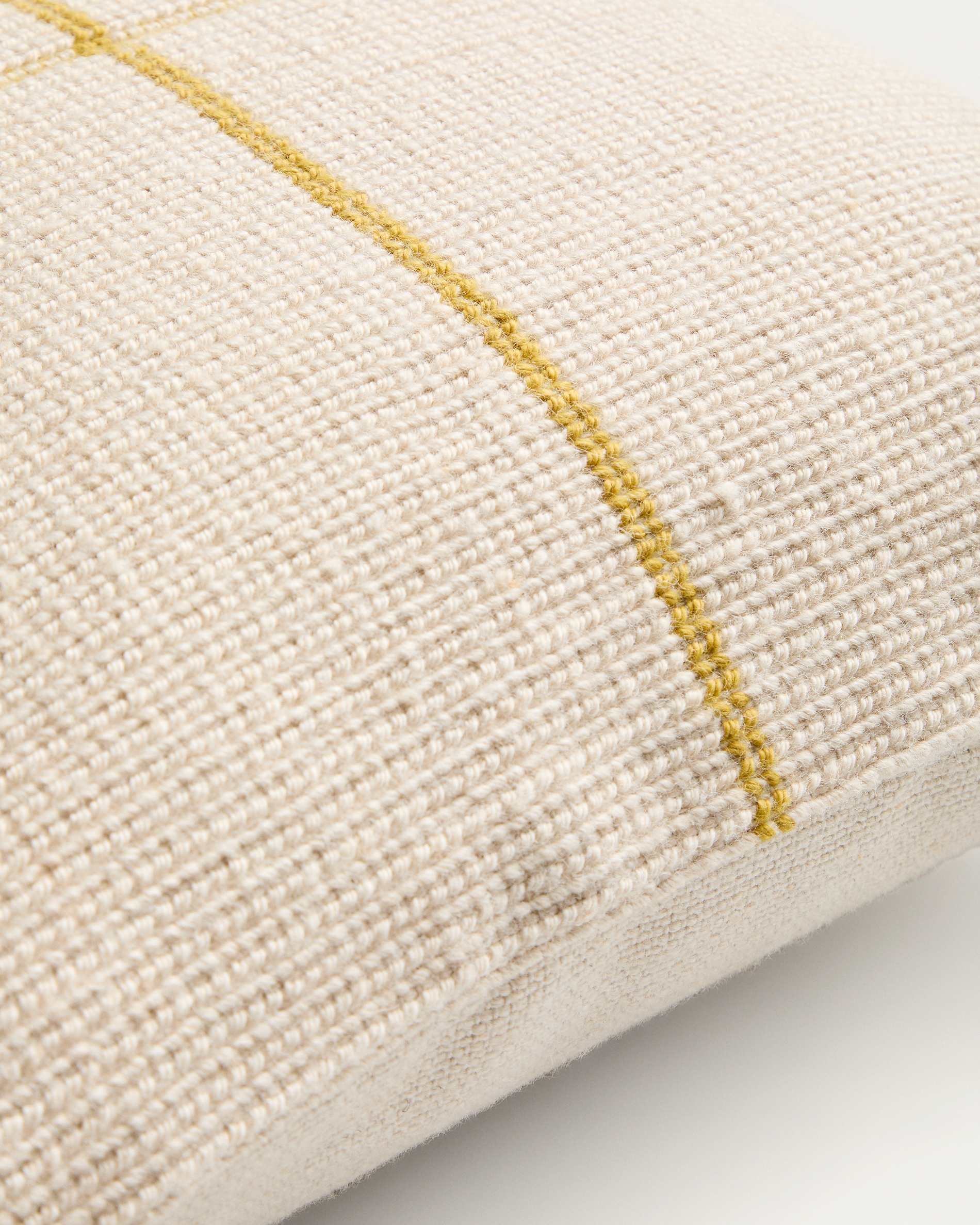 Atima yellow 100% PET jacquard cushion cover 45 x 45cm