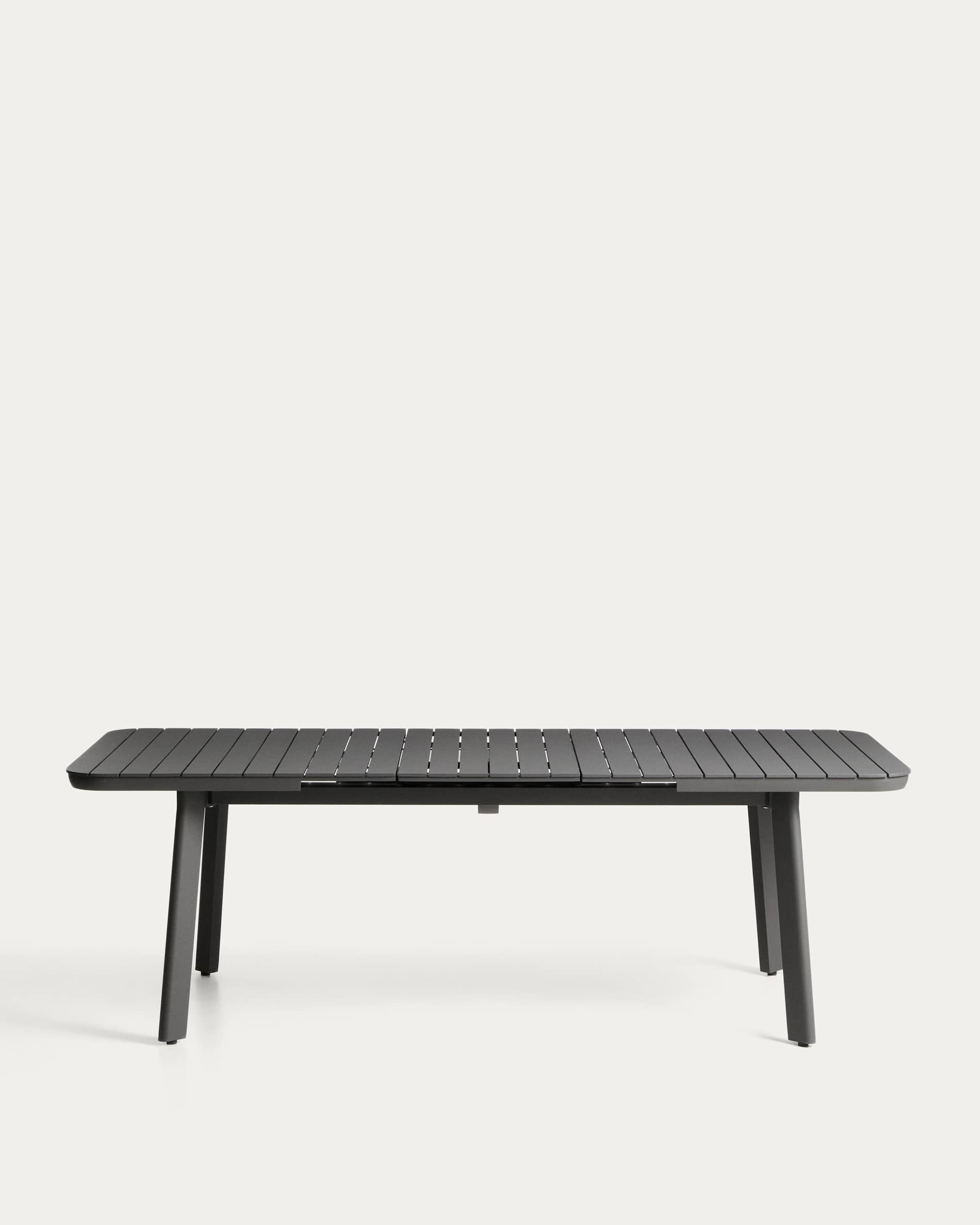Izola extendable outdoor table in aluminium with graphite finish 185 (235) x 100cm