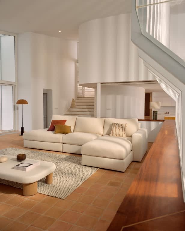 sofa alea beige chaise longue terminal