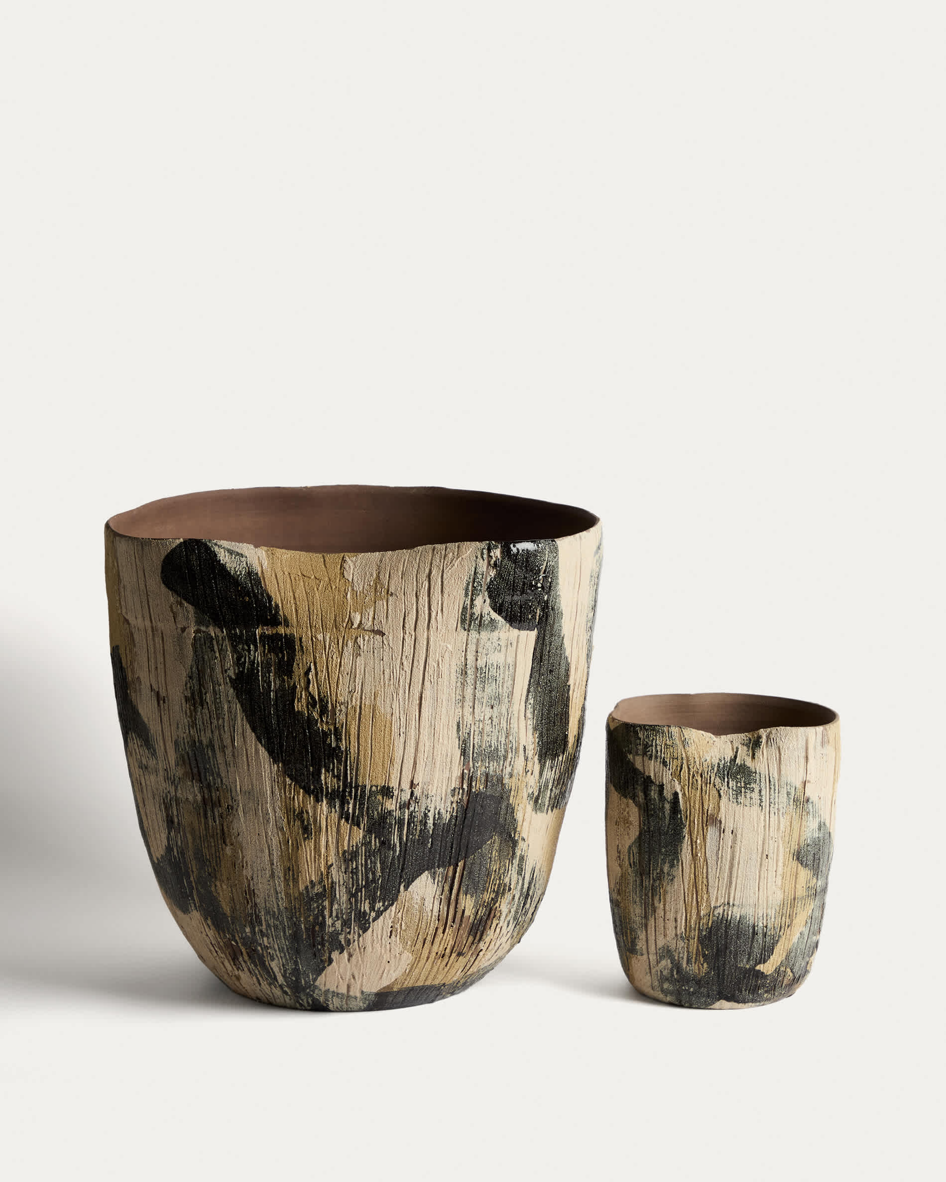Dirva brown ceramic vase 38cm