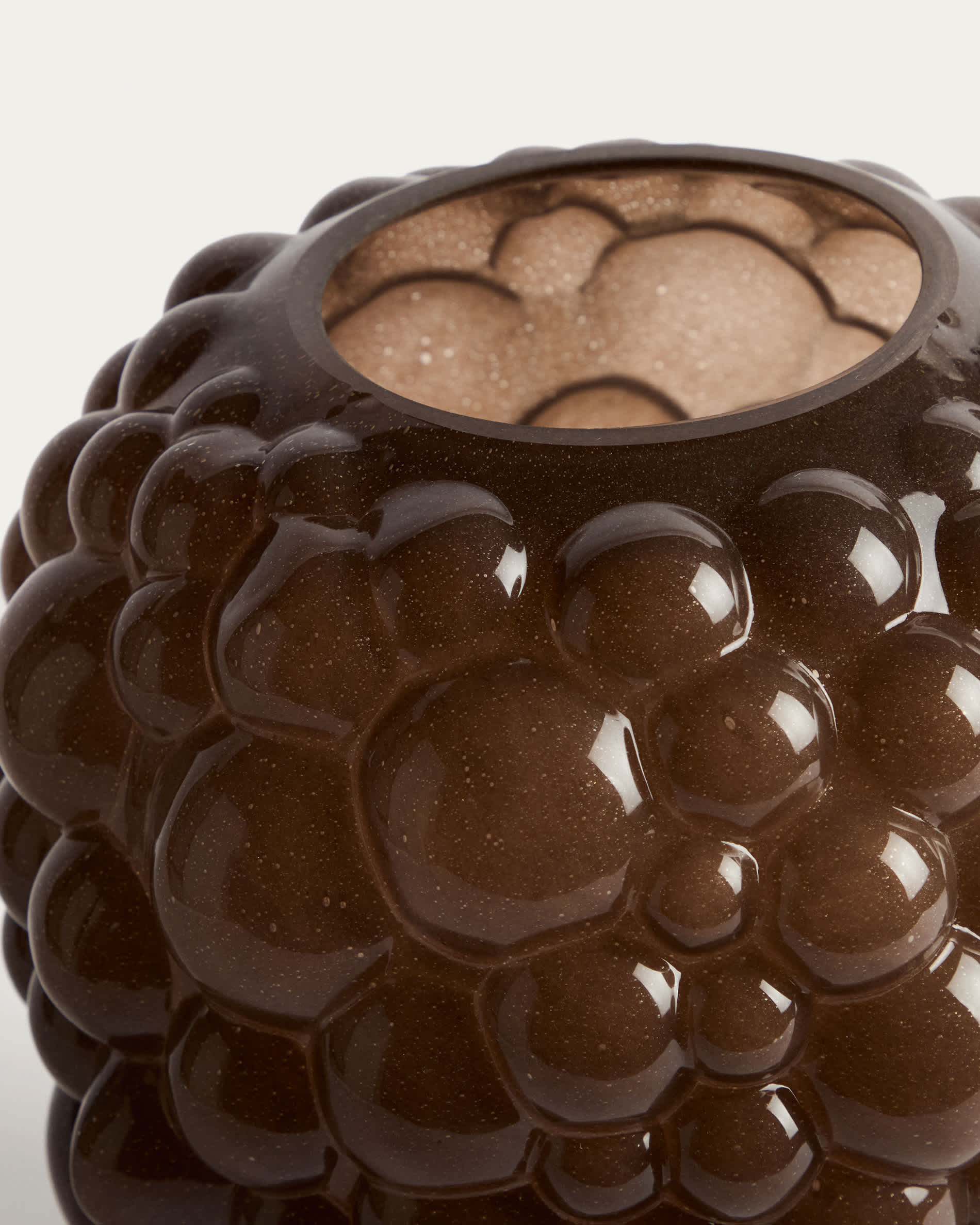 Mure brown glass vase 30cm