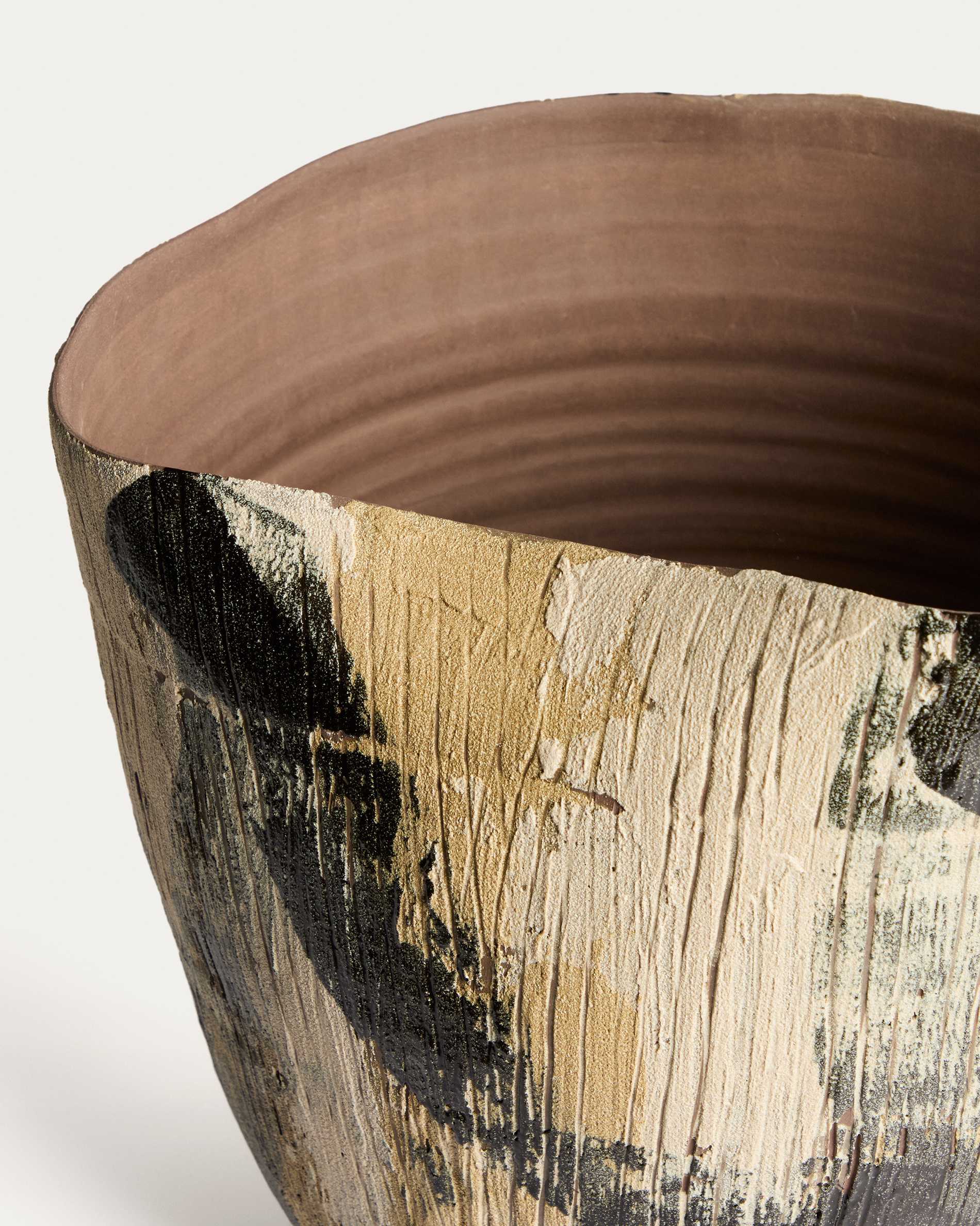 Dirva brown ceramic vase 38cm