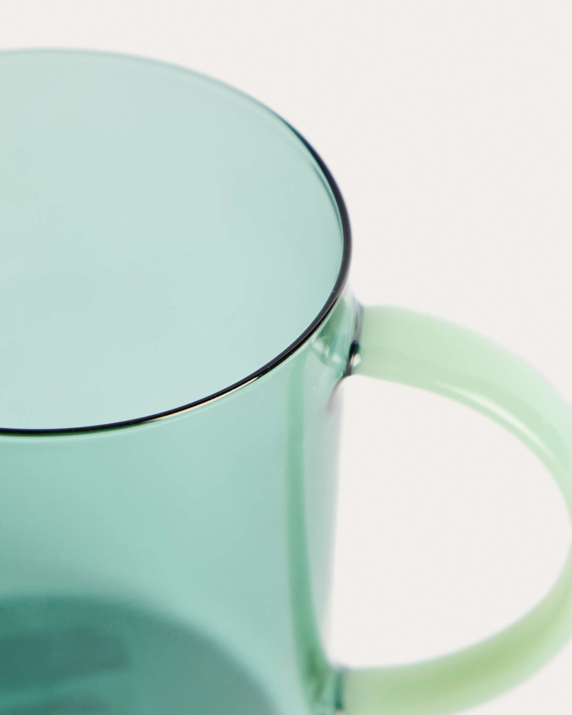Micla green glass mug