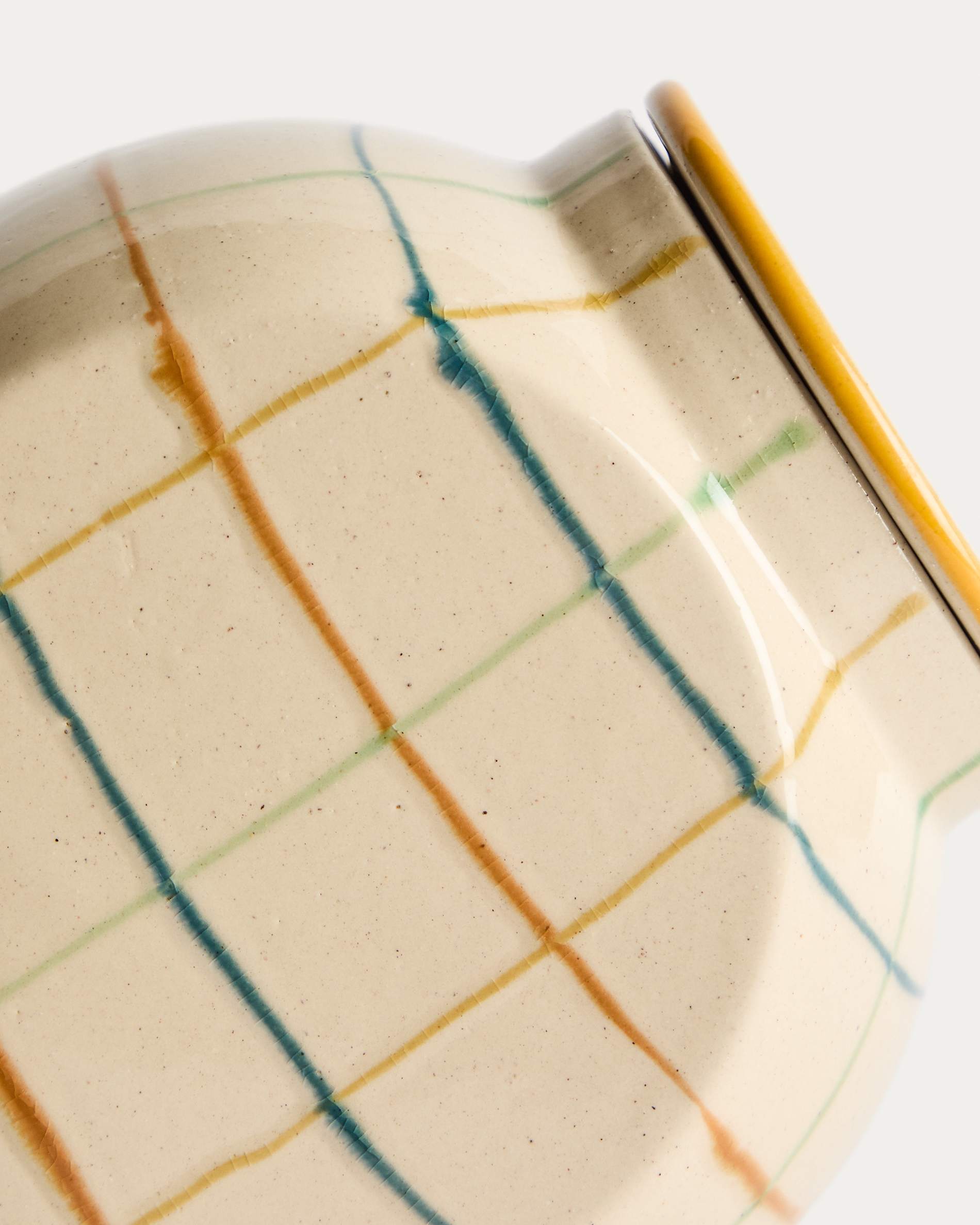 Belor ceramic pot with multicoloured lines 17cm