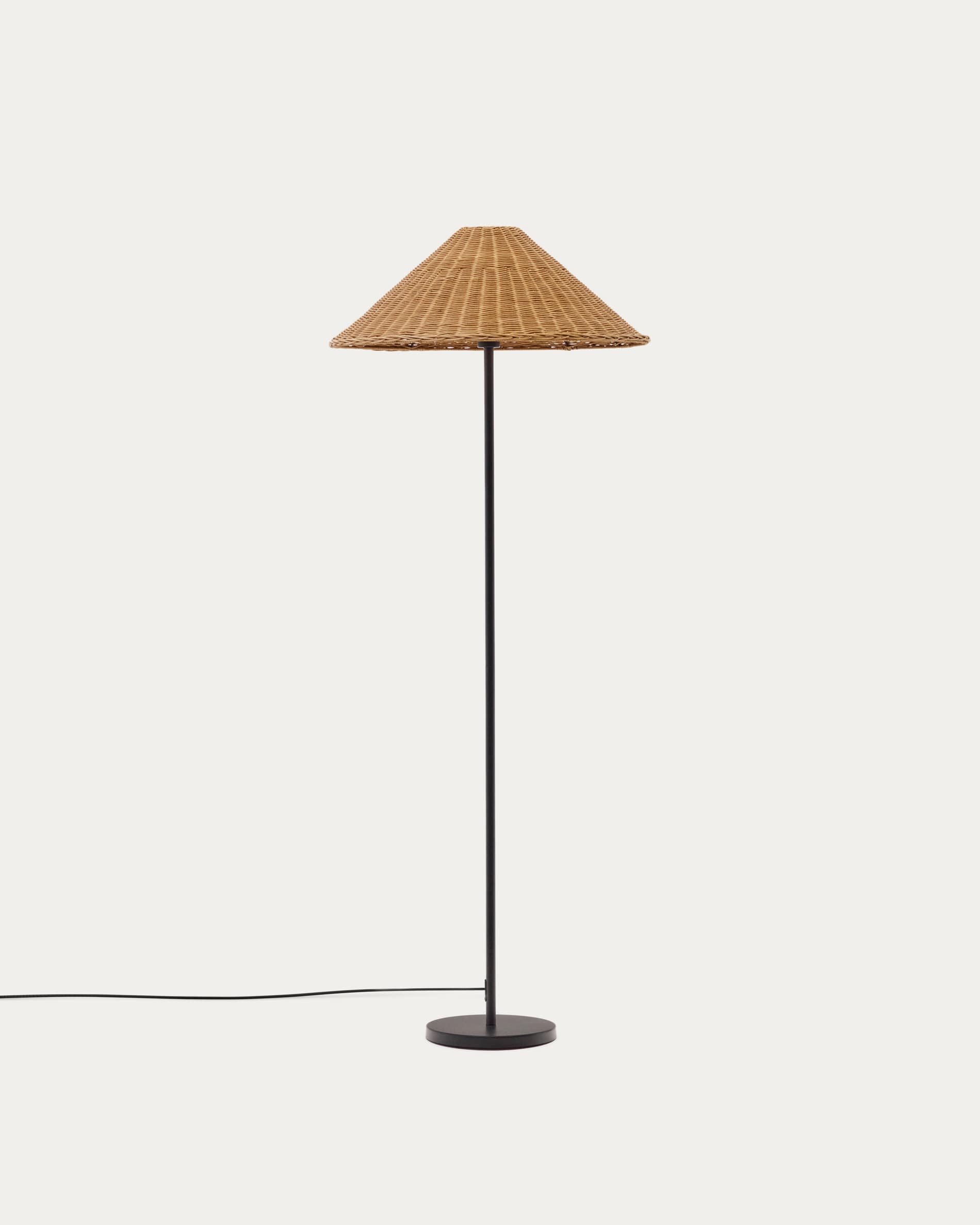 Lampada Da Terra BRILLIANT Woodrow – Tre Gambe, Paralume In Rattan, Luce Naturale Con Interruttore A Pedale, E27 - 5
