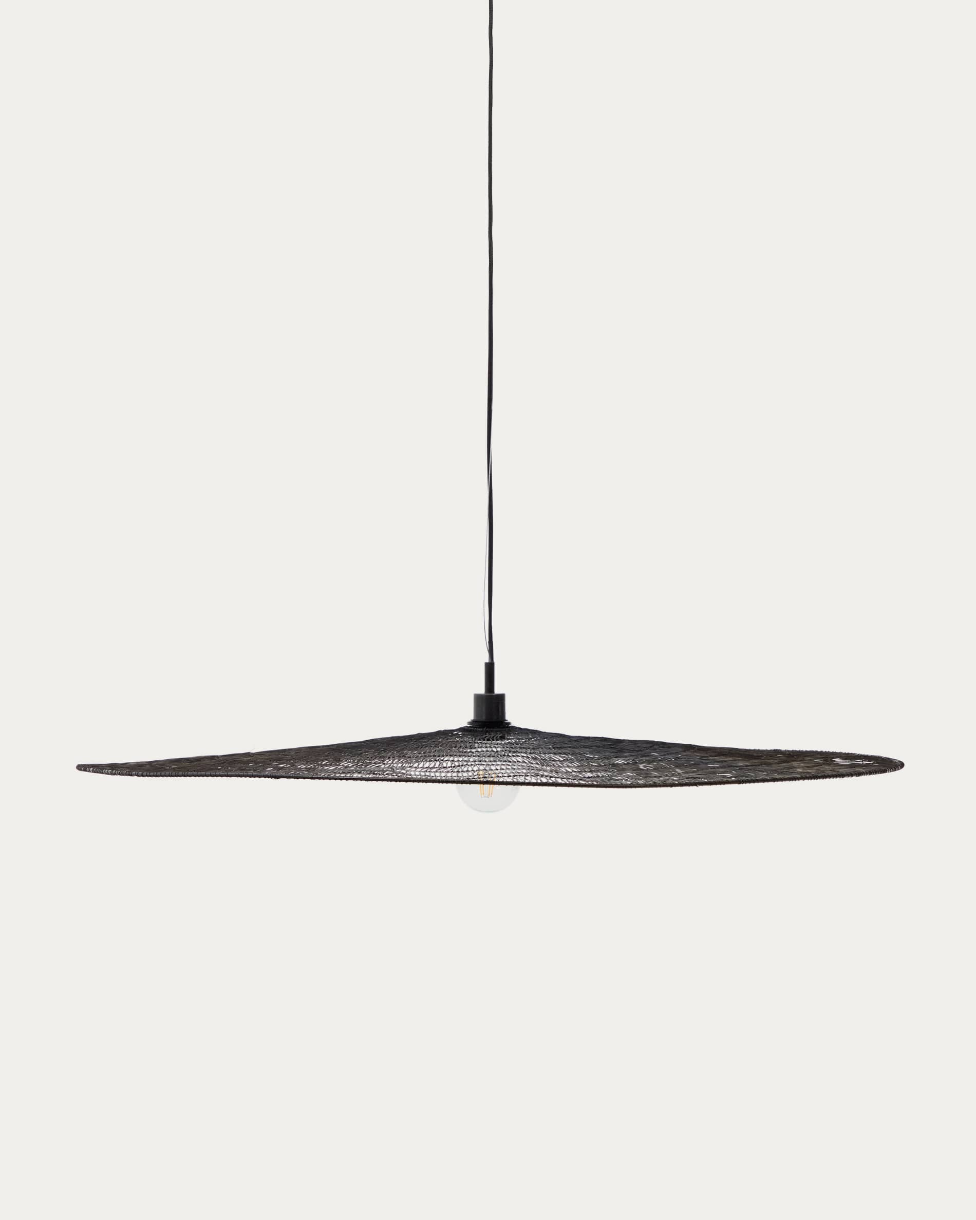 Makai metal ceiling lamp with black finish Ø 100 cm
