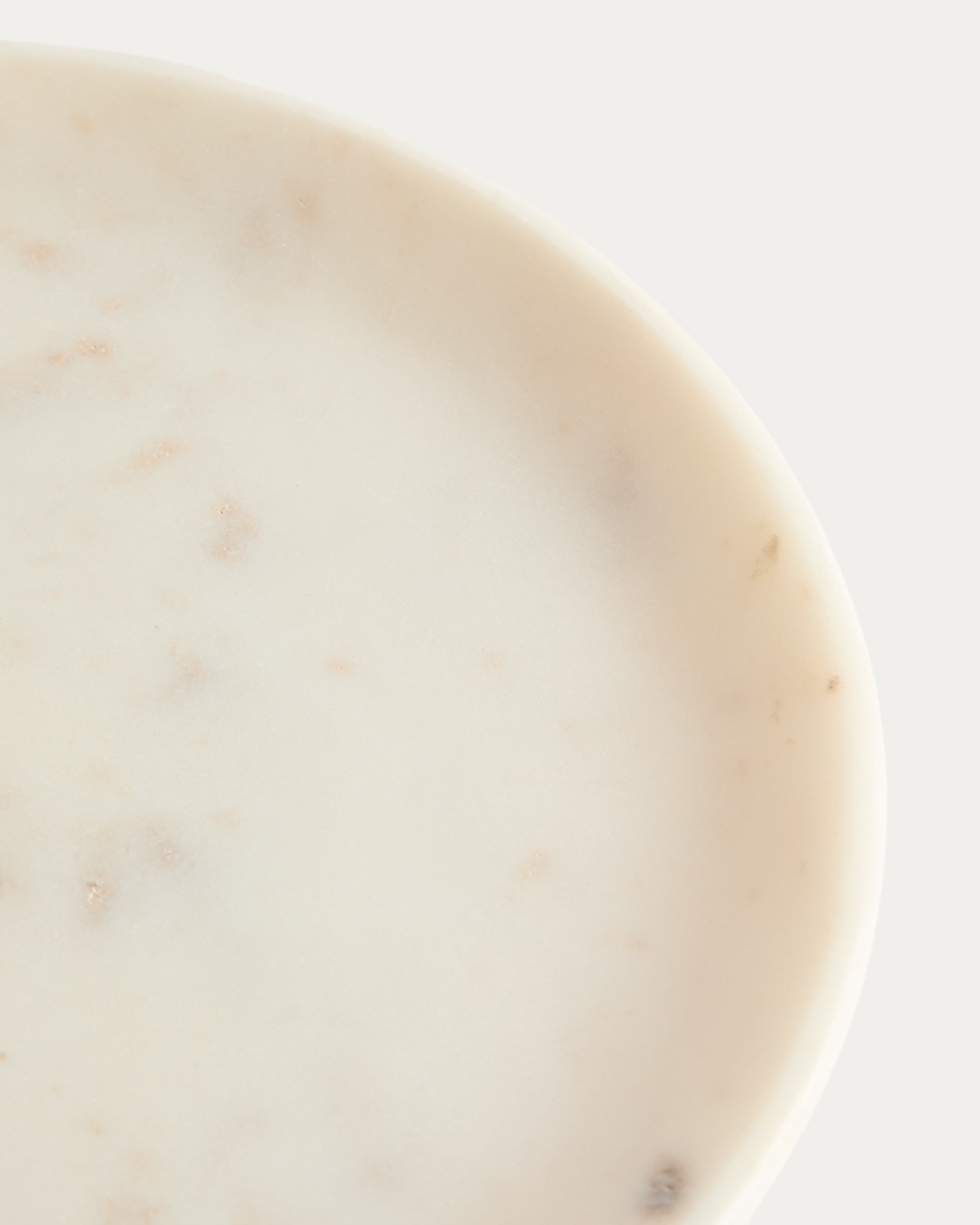 Erefi white marble dessert plate
