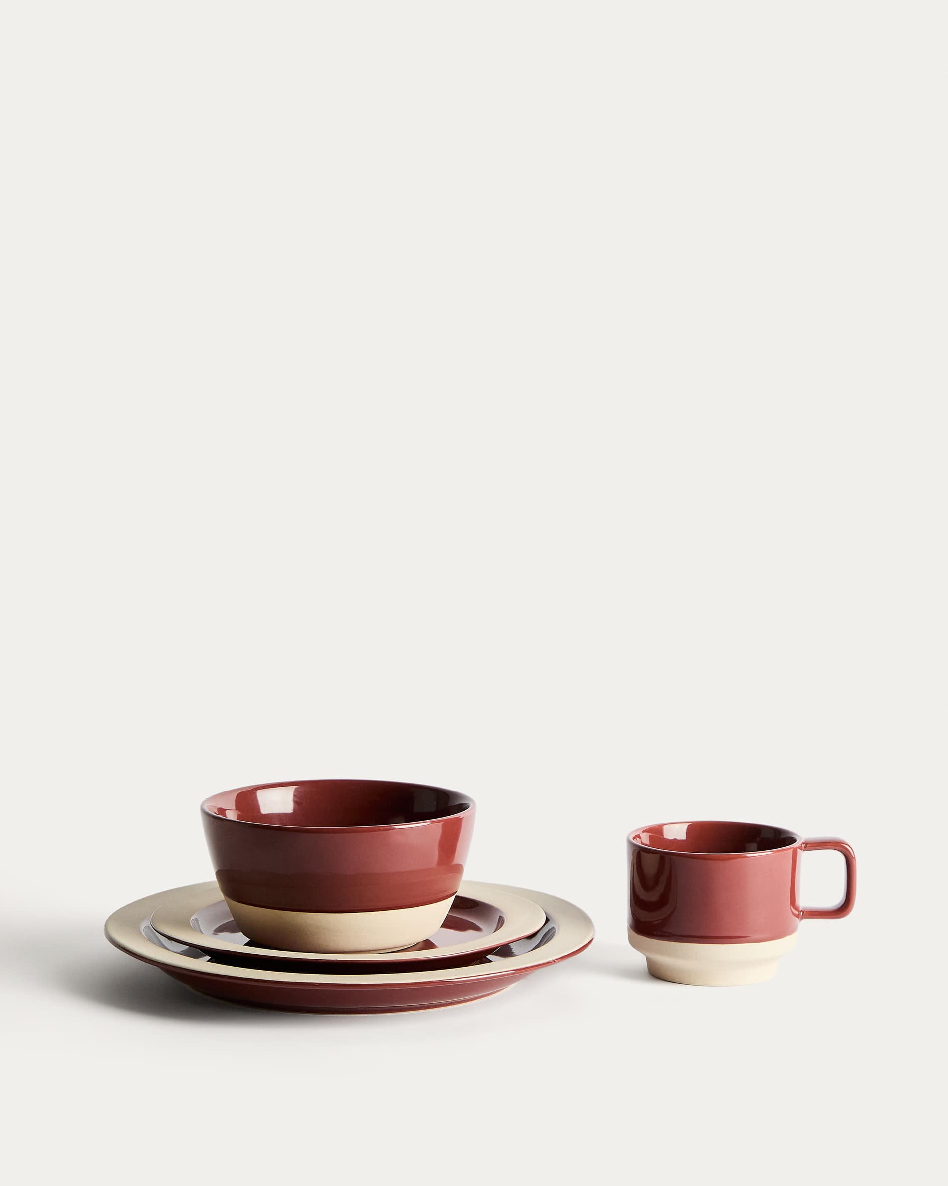 Doren burgundy ceramic mug