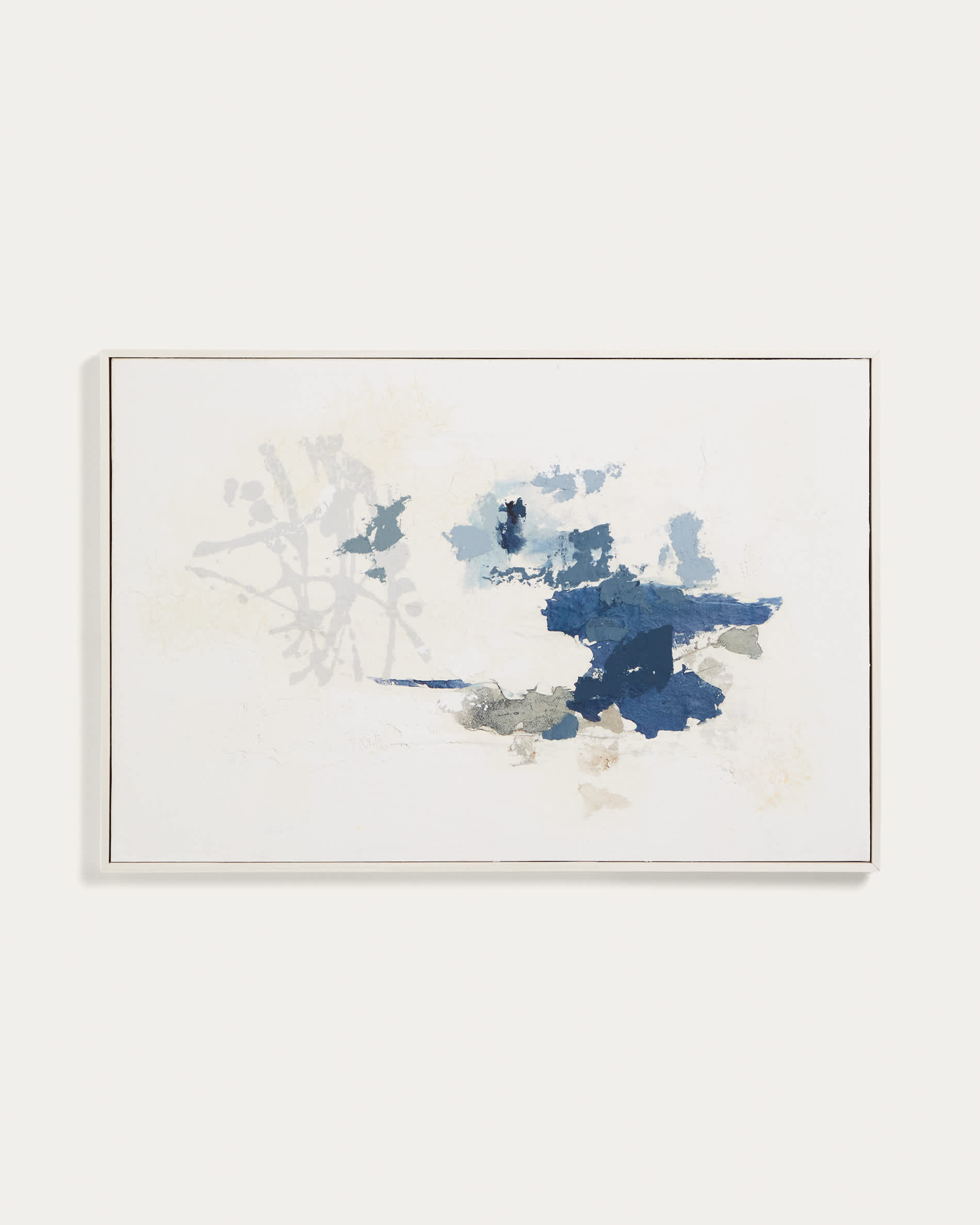 Erale grey and blue hand-painted abstract picture 60 x 90cm