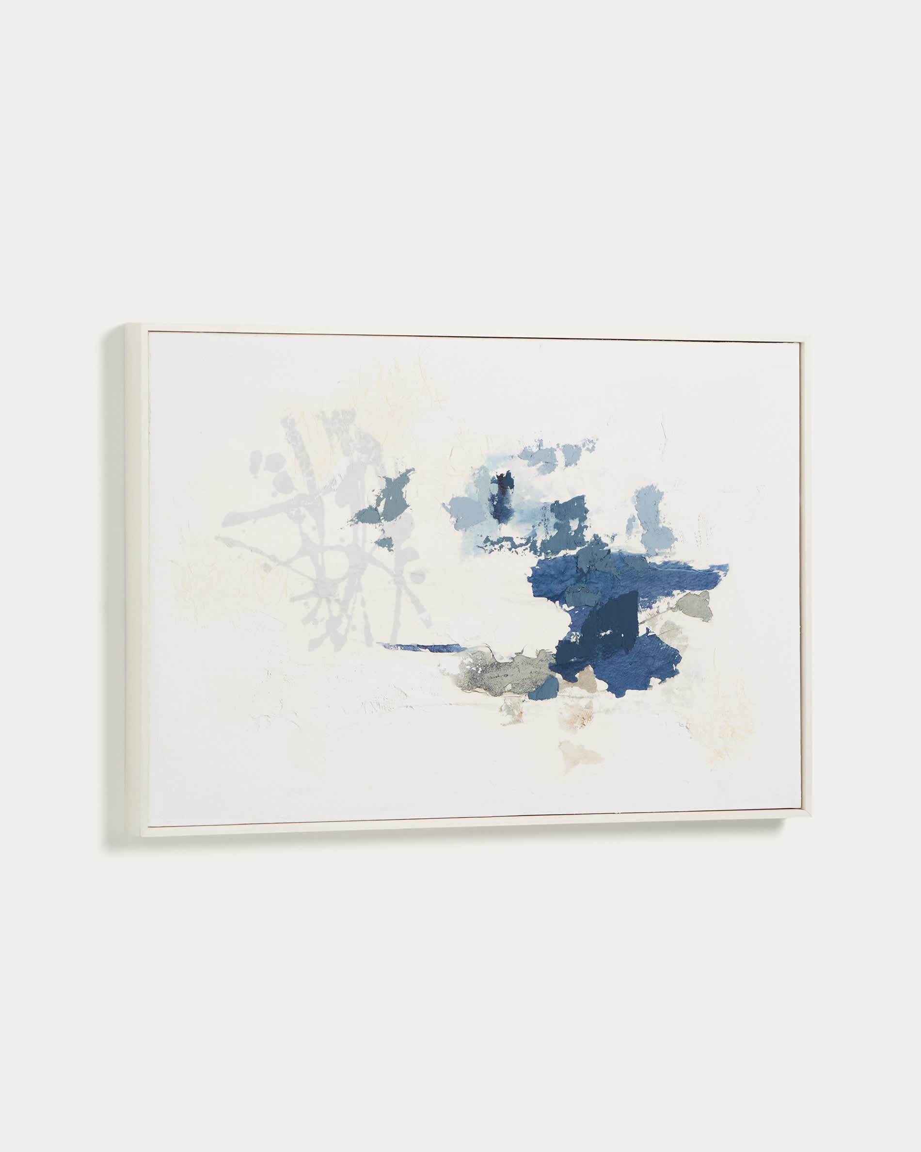 Erale grey and blue hand-painted abstract picture 60 x 90cm
