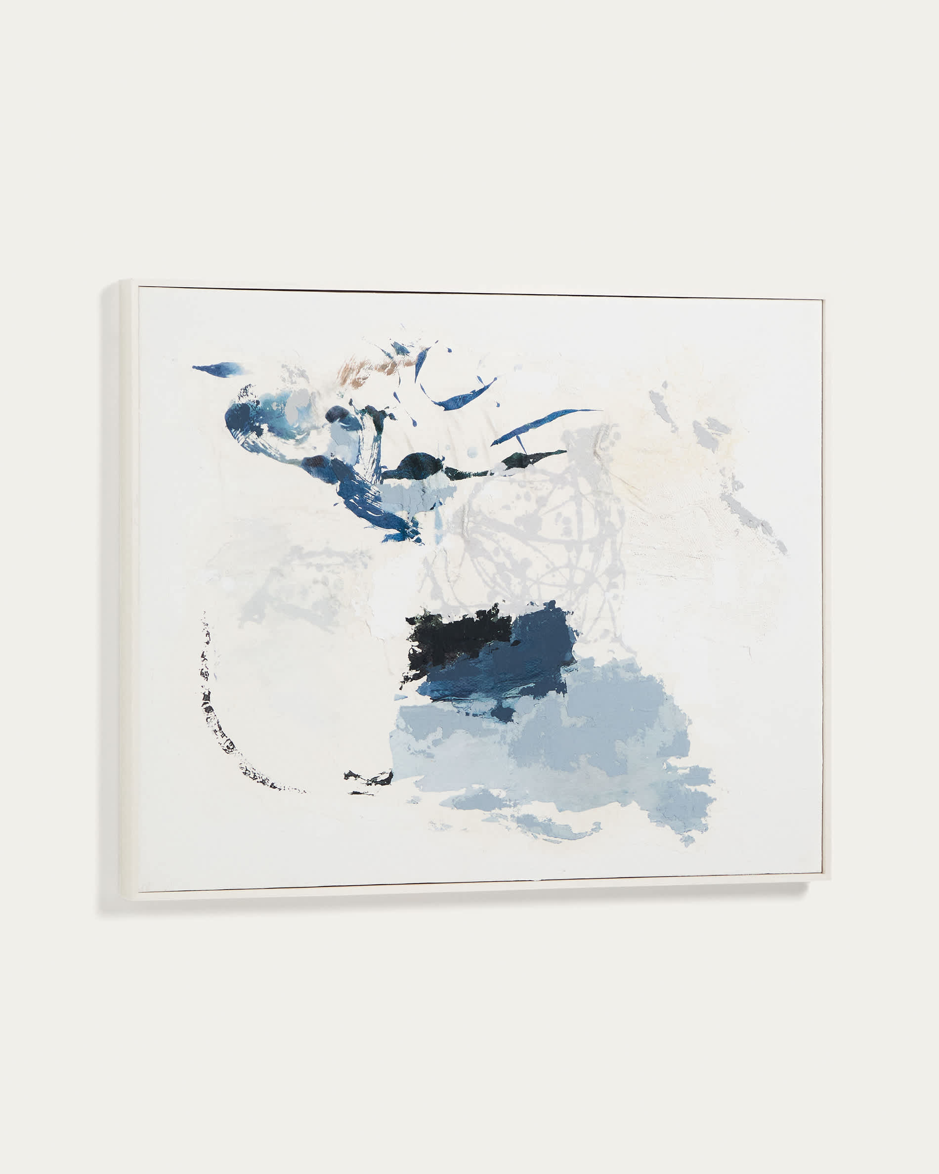 Erale grey and blue hand-painted abstract picture 80 x 100cm