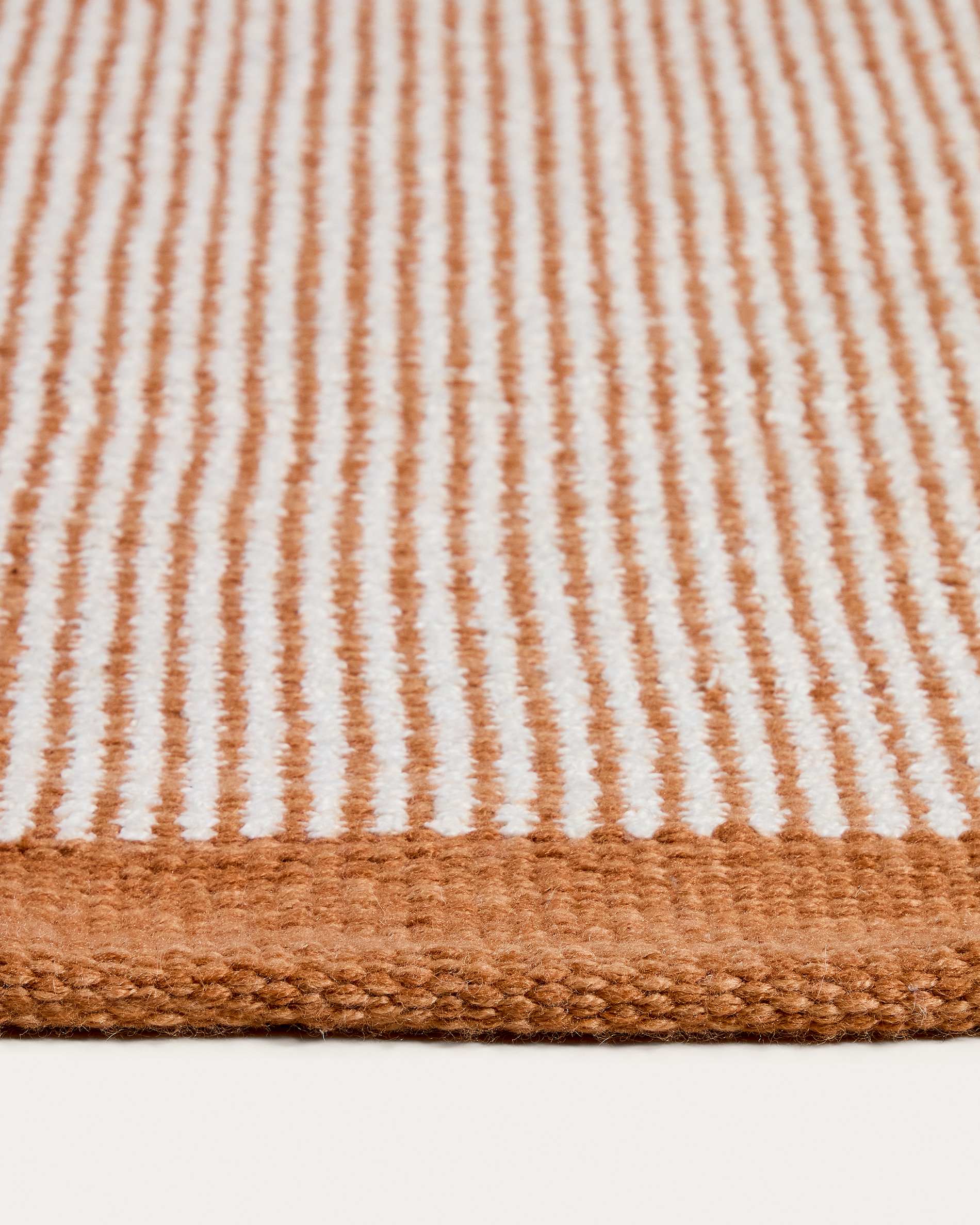 Tinei orange striped 100% PET rug 200 x 300cm
