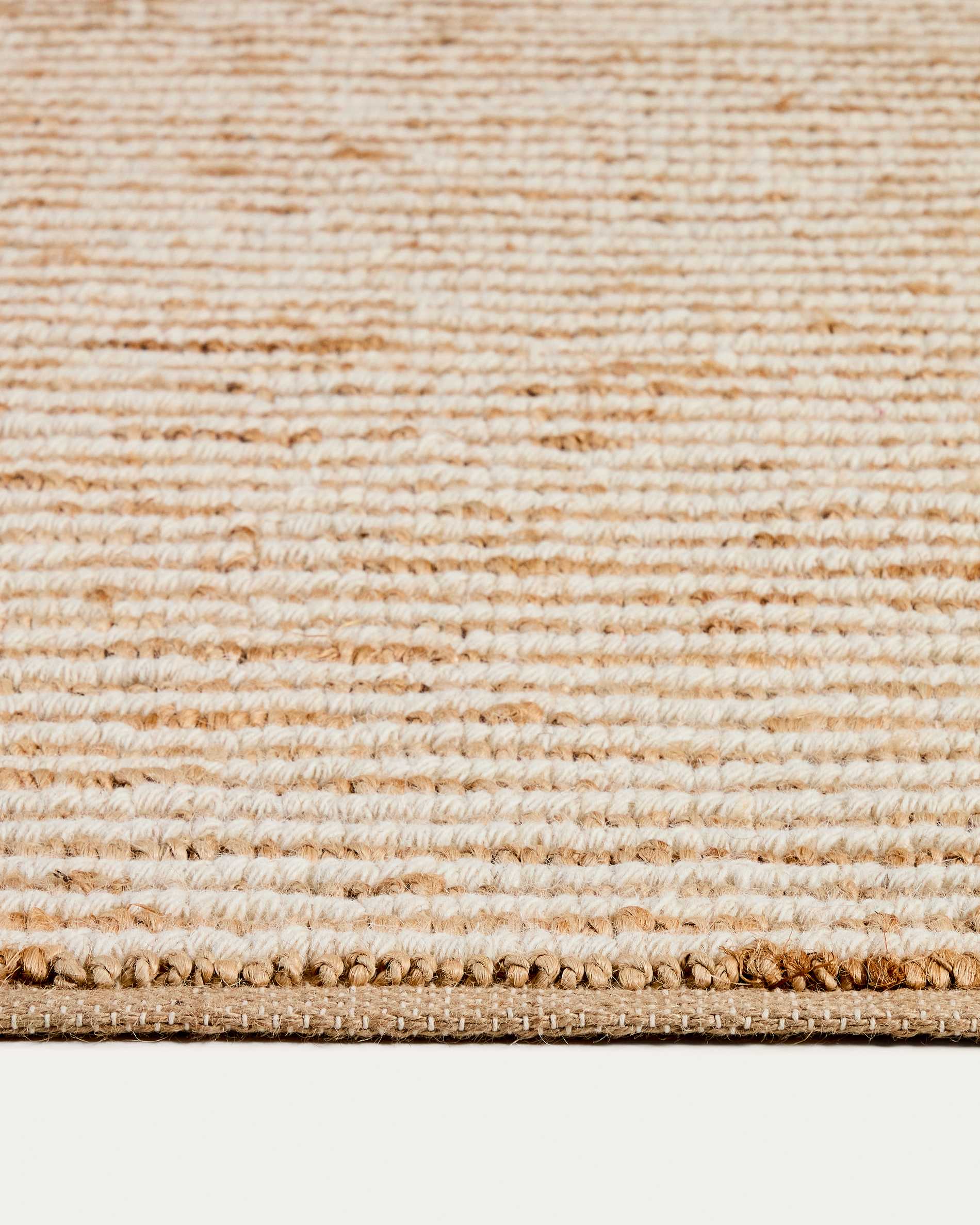 Derule beige jute and wool rug 200 x 300cm
