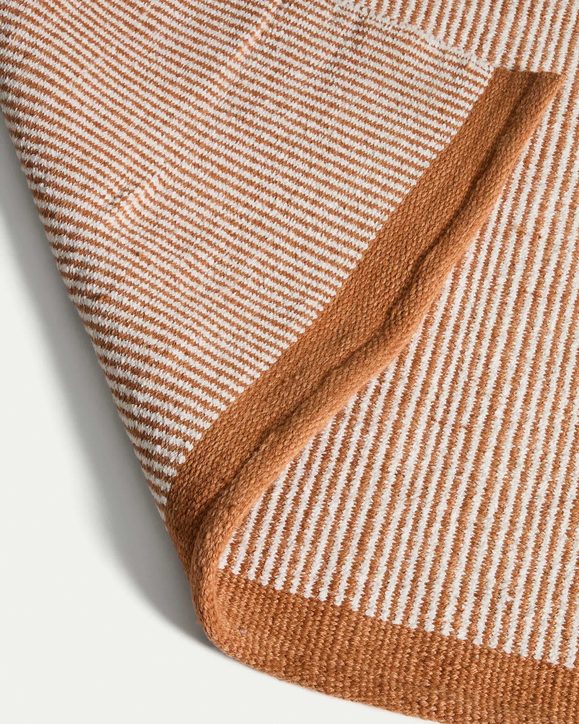 Tinei orange striped 100% PET rug 200 x 300cm