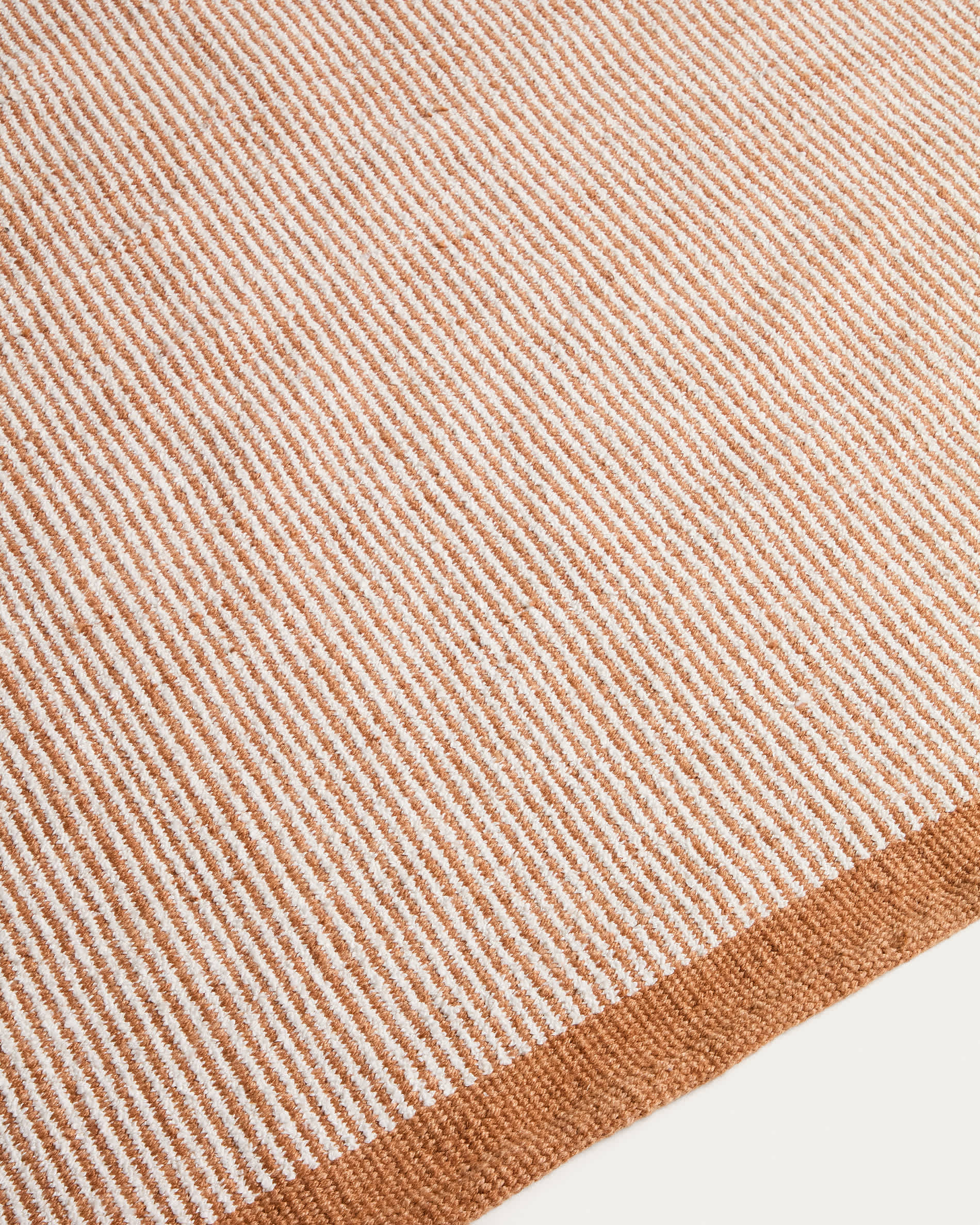 Tinei orange striped 100% PET rug 200 x 300cm