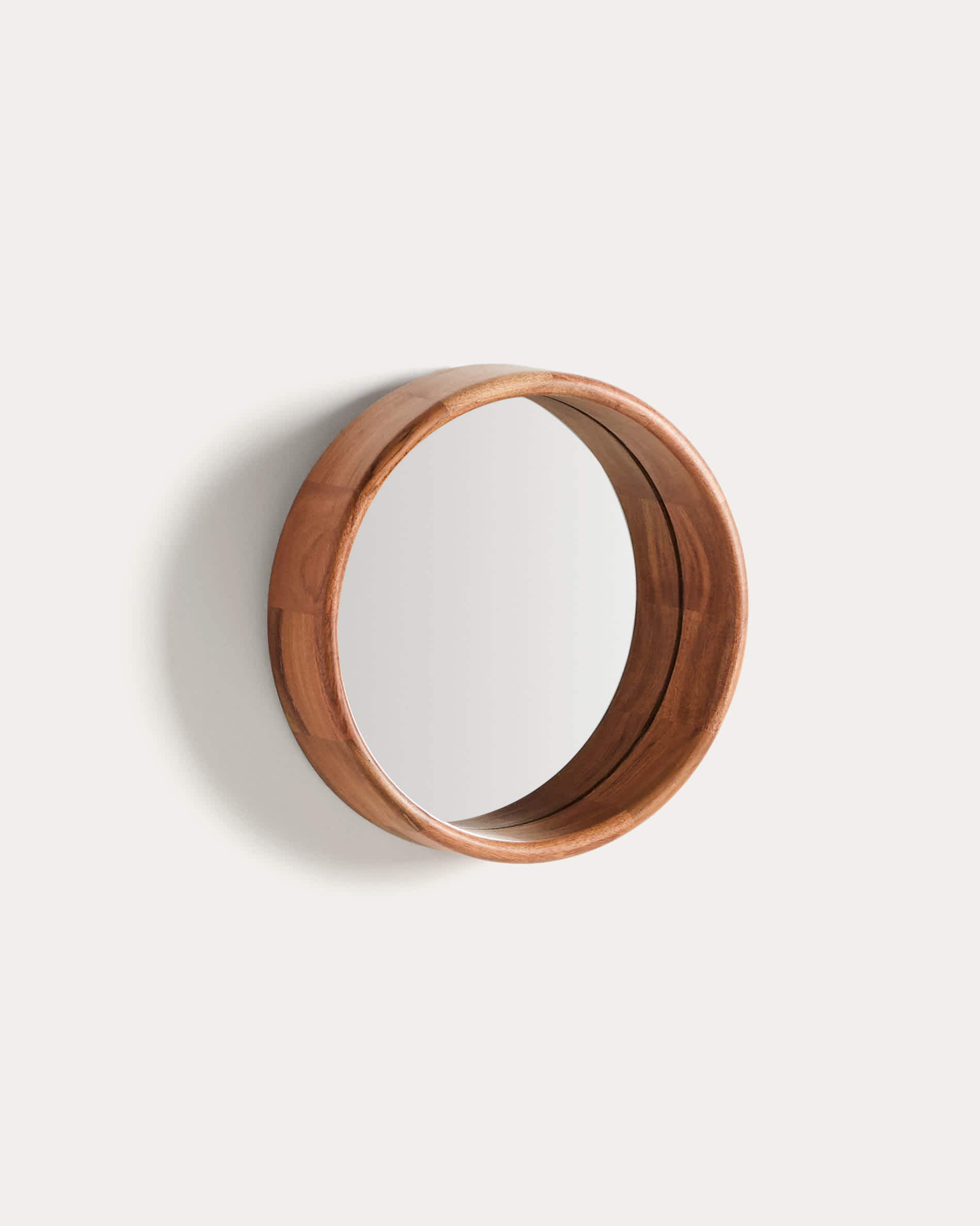 Berale acacia wood mirror Ø30.5cm