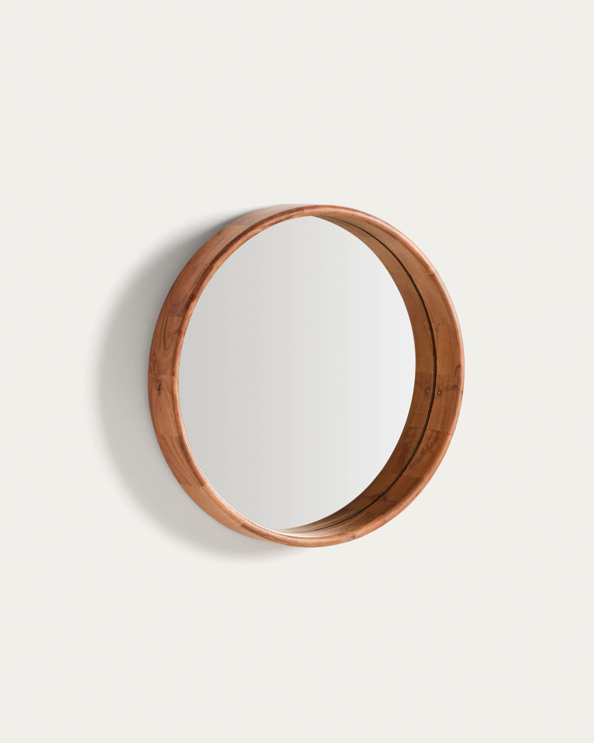 Berale acacia wood mirror Ø49.5cm