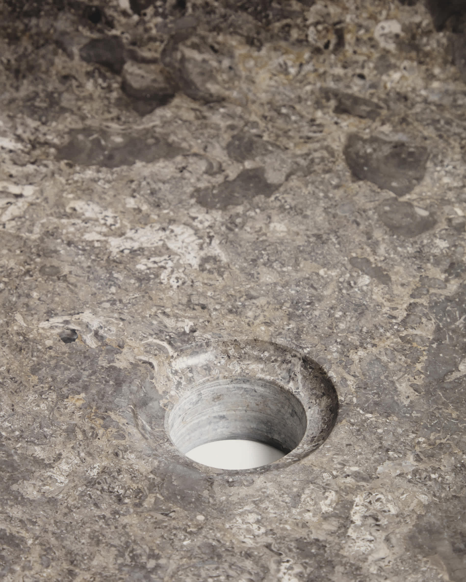 Darnen grey marble countertop washbasin 35 x 35cm