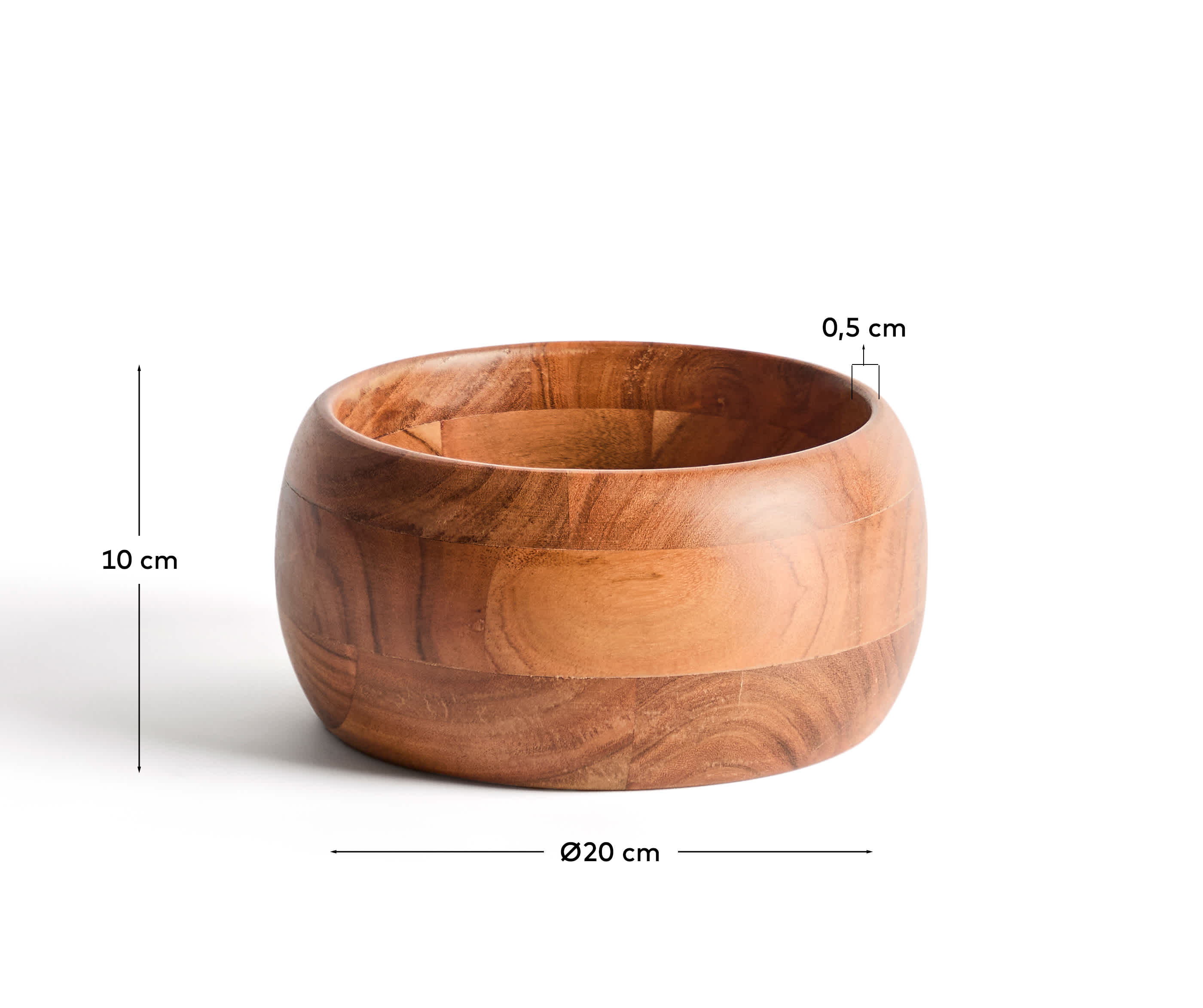 Malor small acacia wood bowl