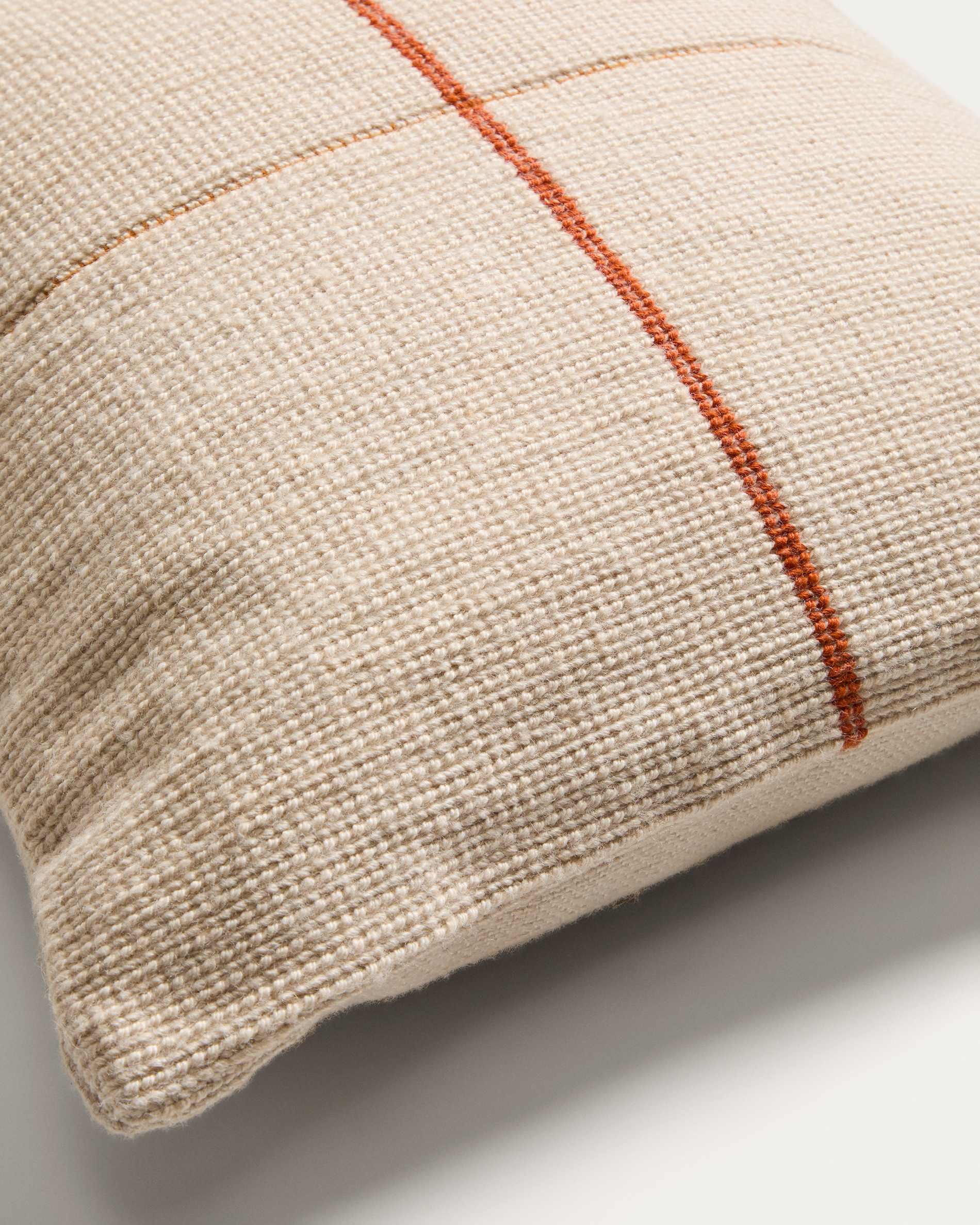 Atima orange 100% PET jacquard cushion cover 45 x 45cm