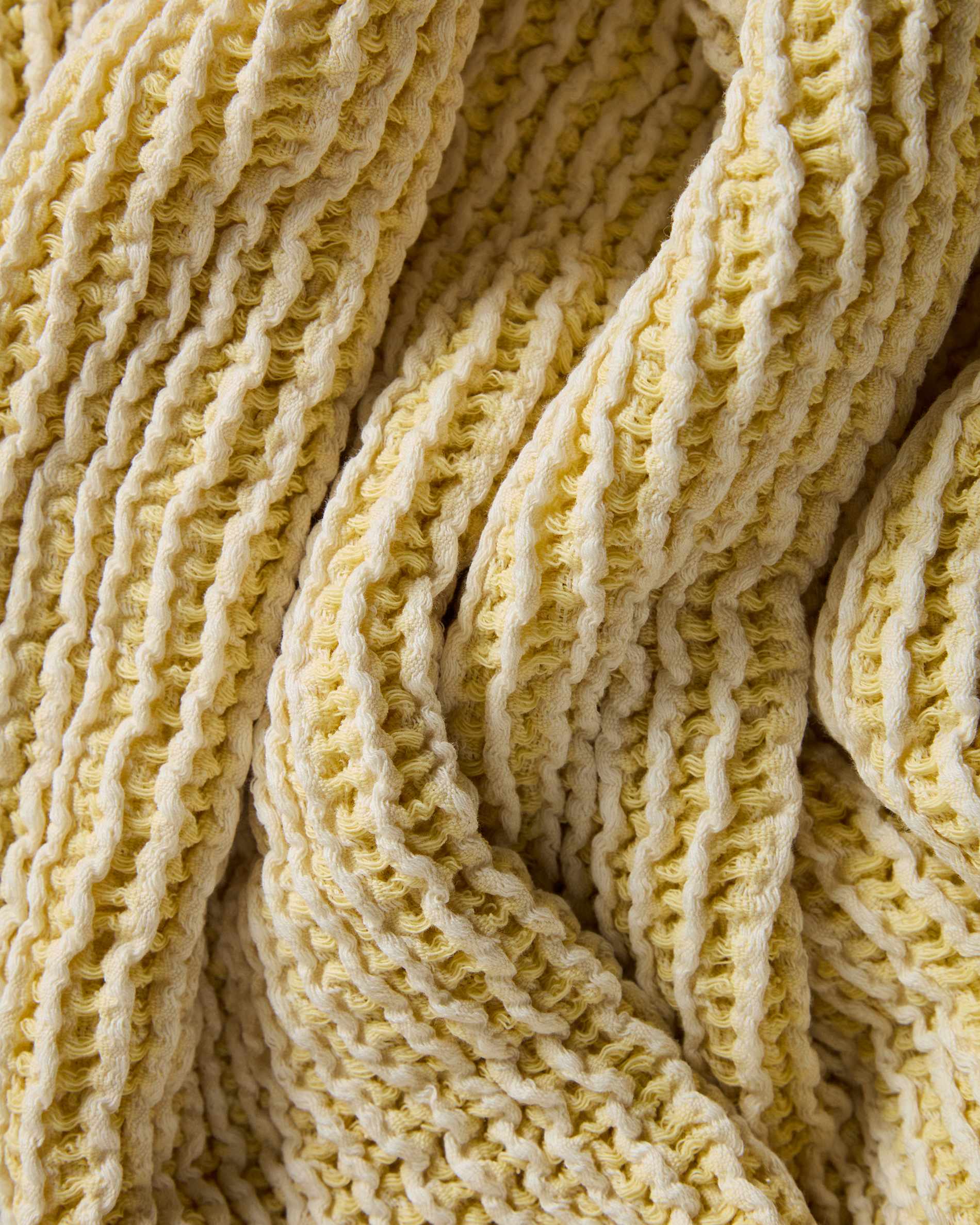 Lideba yellow striped cotton blanket 100 x 170cm