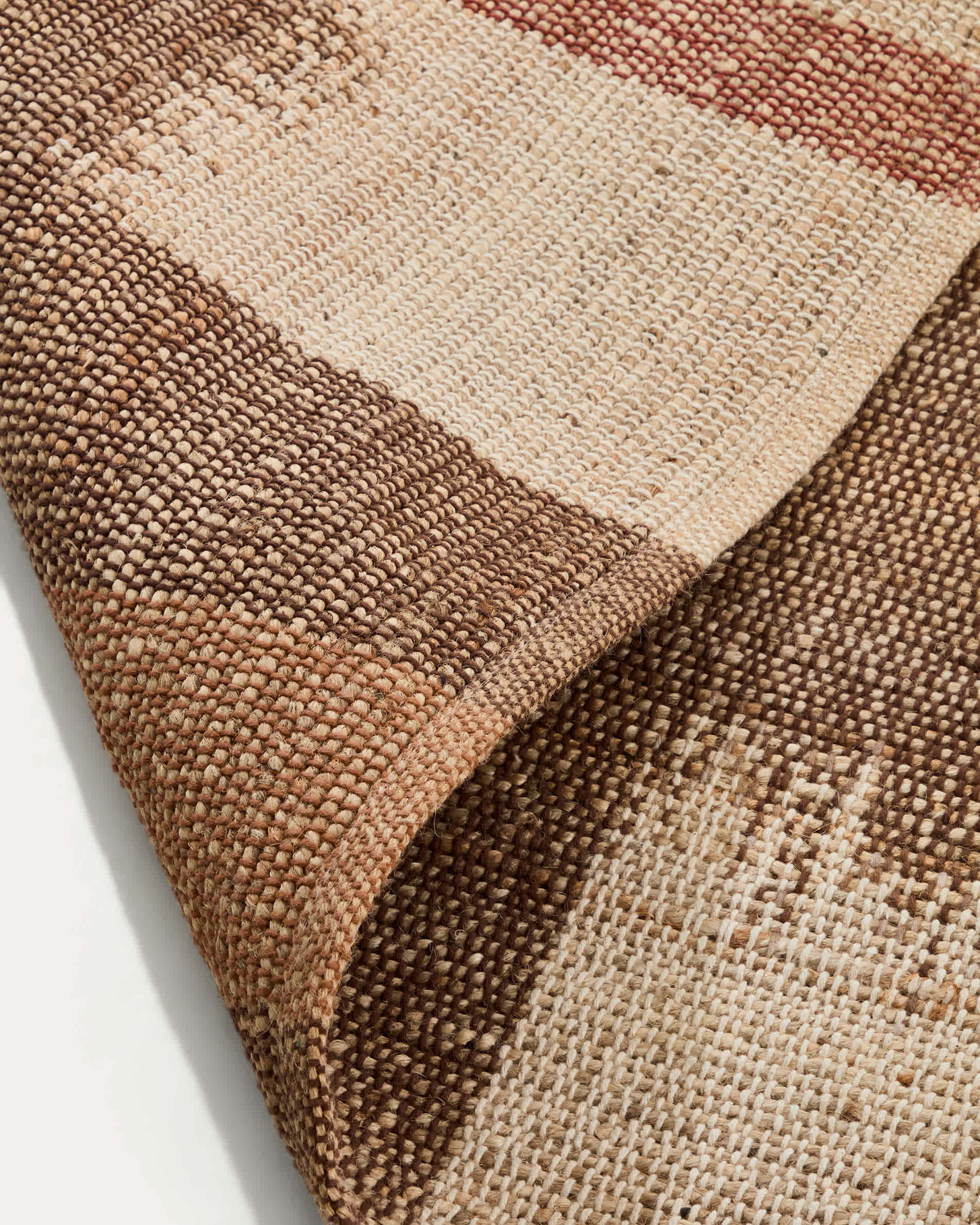 Domira jute rug with multicoloured ikat graphic 200 x 300 cm