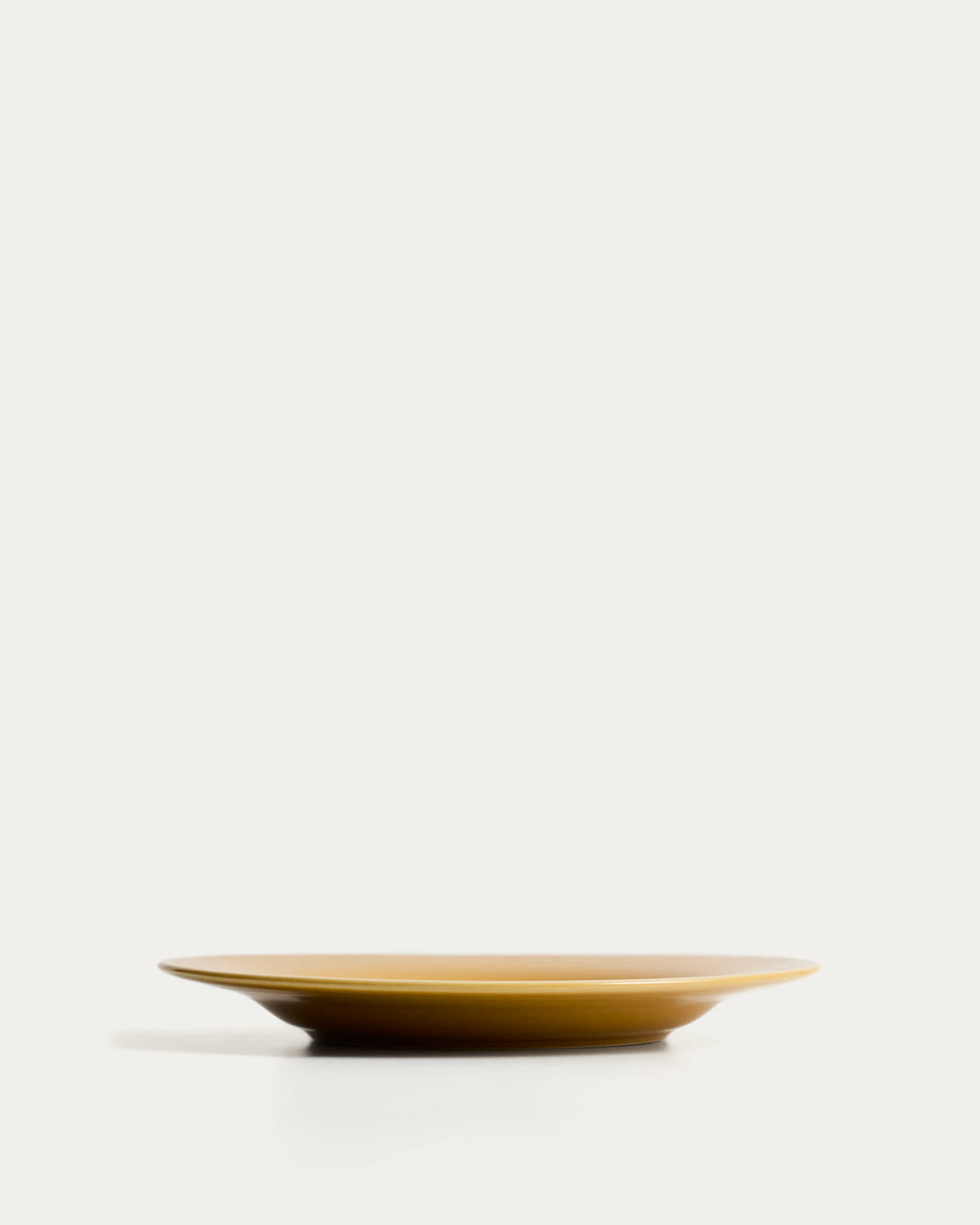 Selune yellow ceramic dessert plate