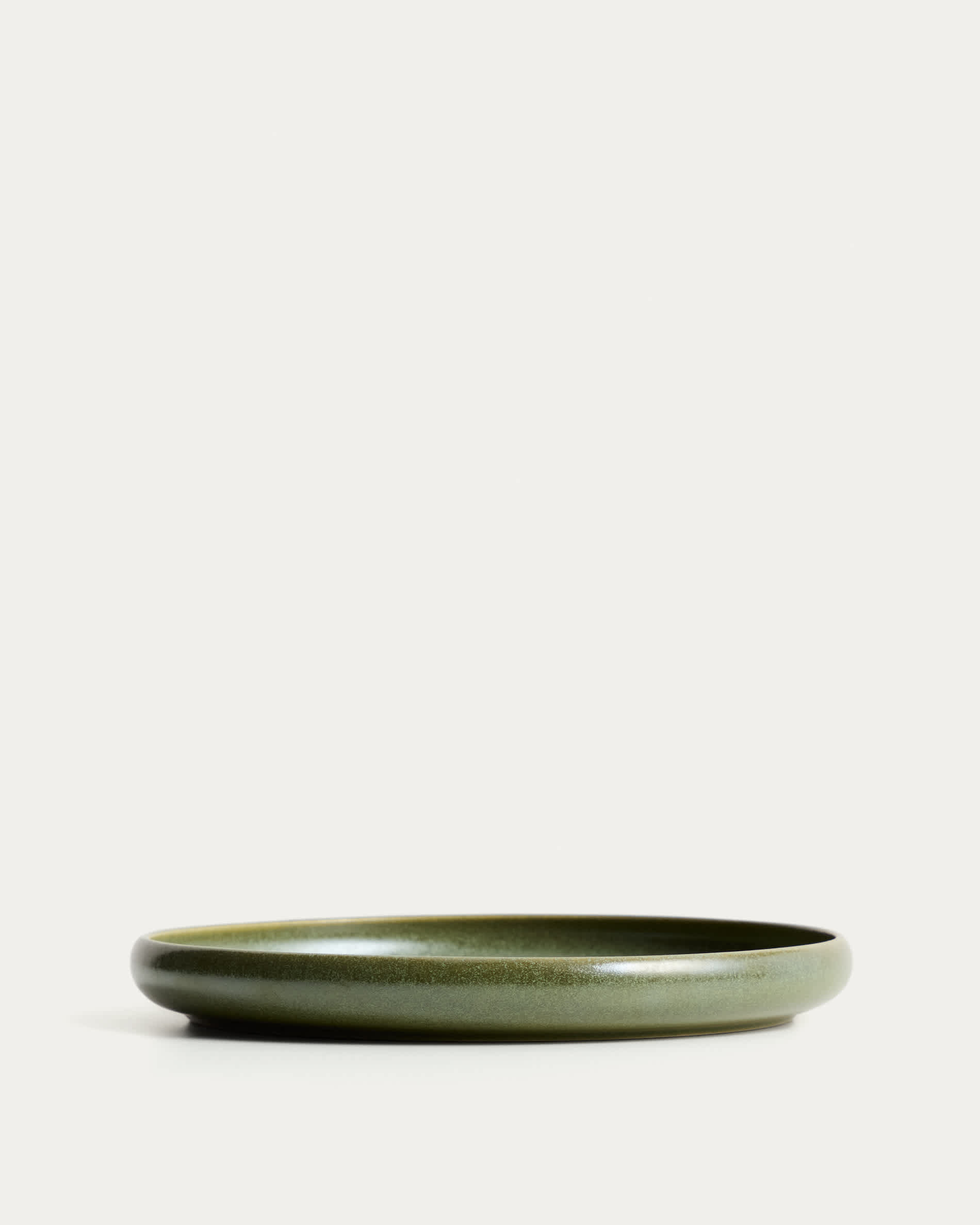 Uilo green ceramic dessert plate