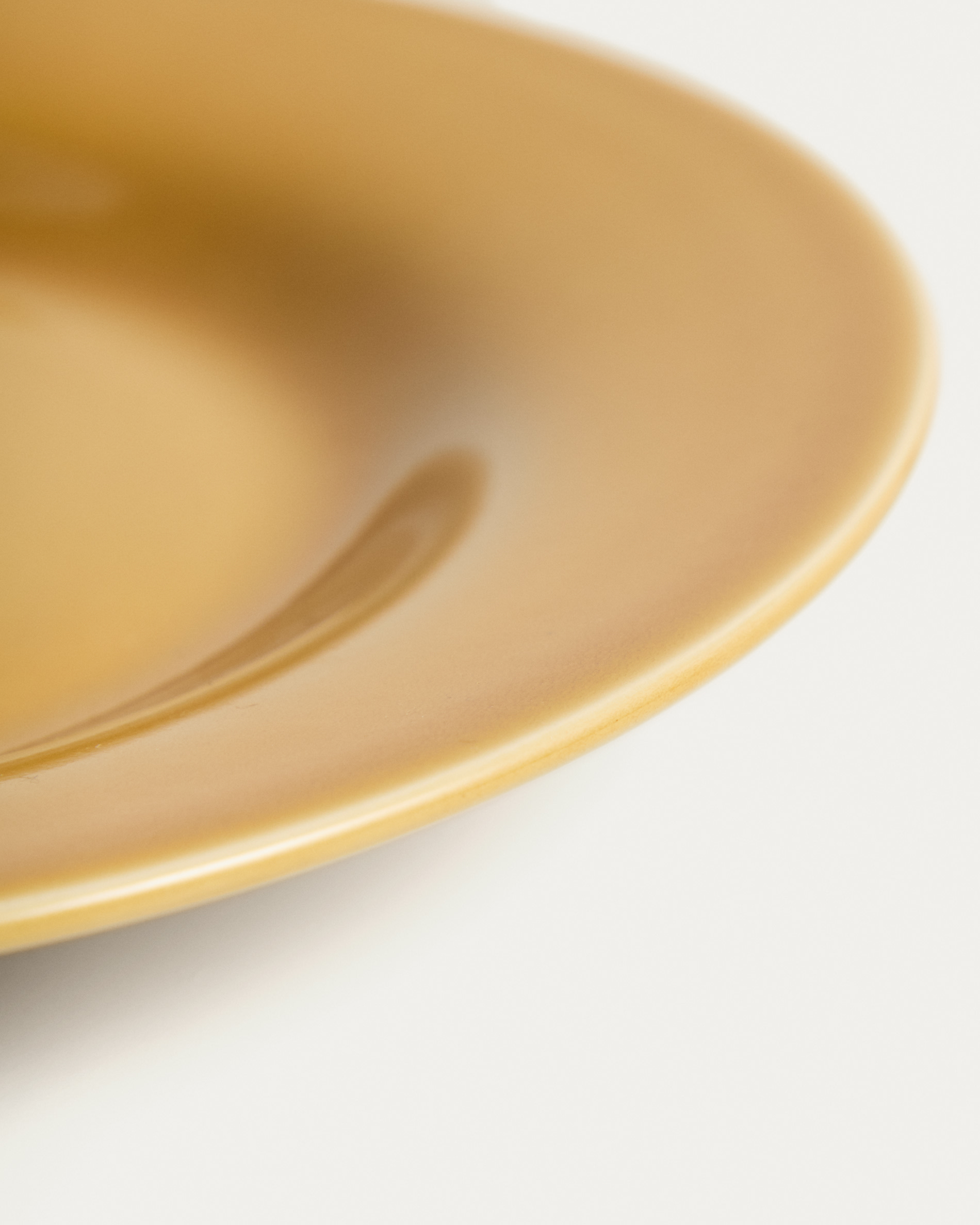 Selune yellow ceramic dessert plate